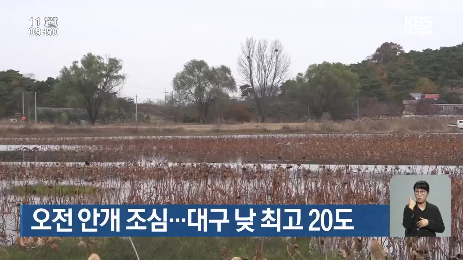 대구·경북 오전 안개 조심…대구 낮 최고 20도