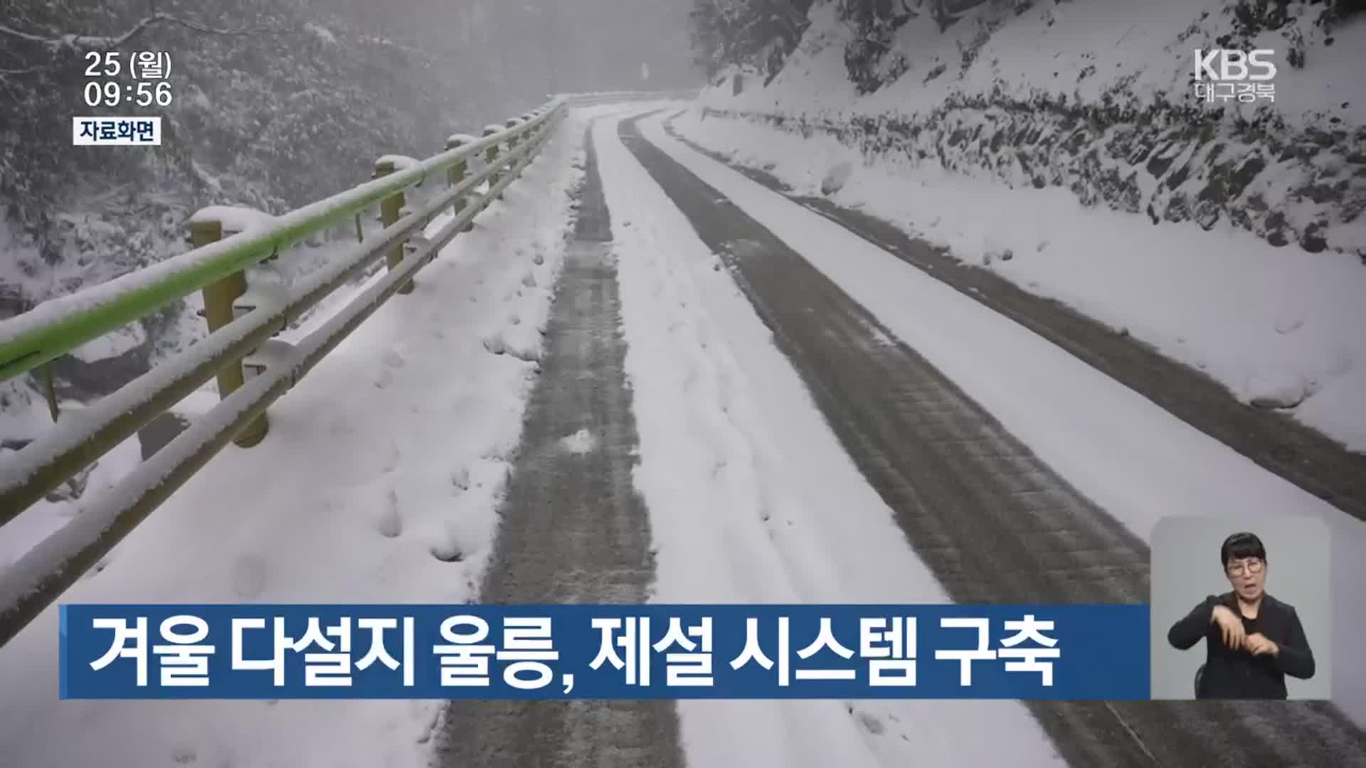 겨울 다설지 울릉, 제설 시스템 구축