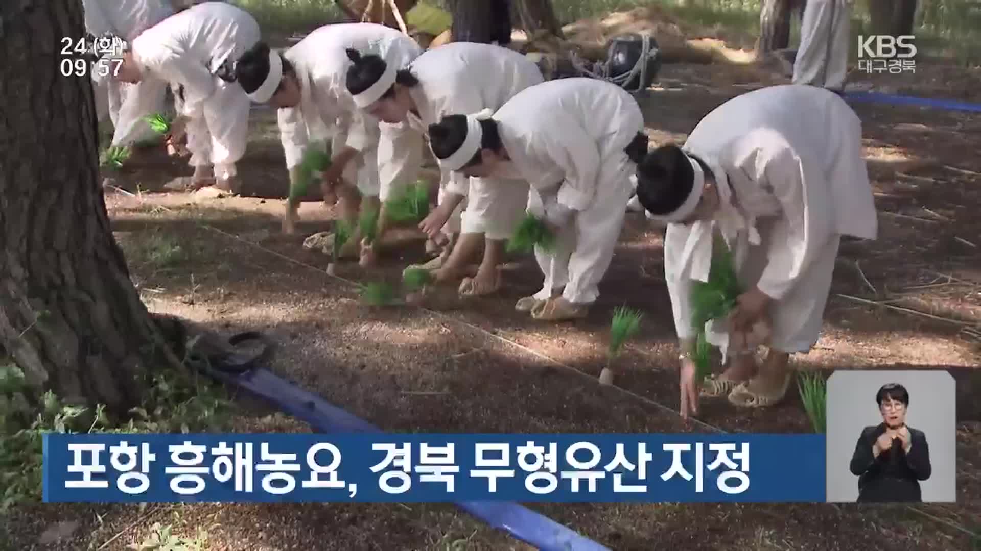 포항 흥해농요, 경북 무형유산 지정