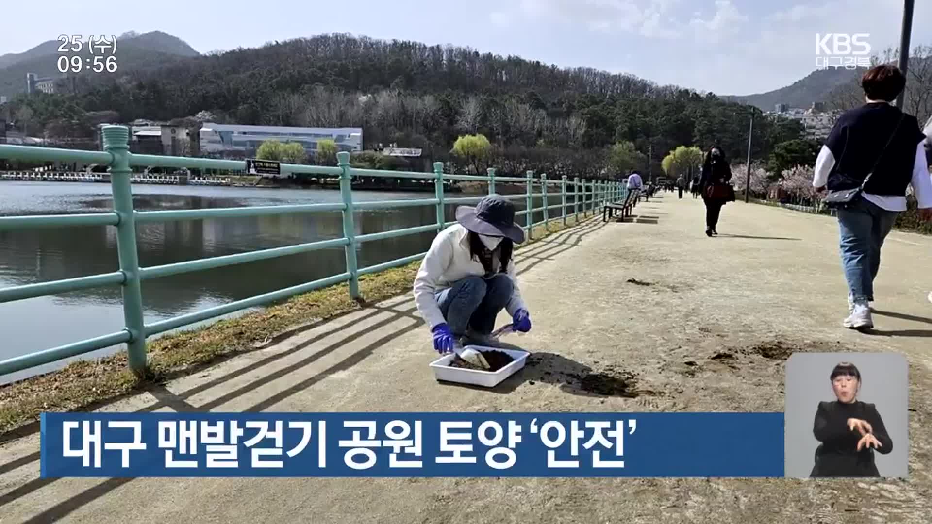 대구 맨발걷기 공원 토양 ‘안전’