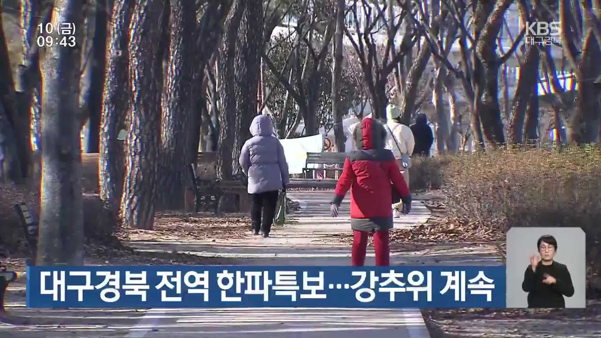 대구·경북 전역 한파 특보…강추위 계속