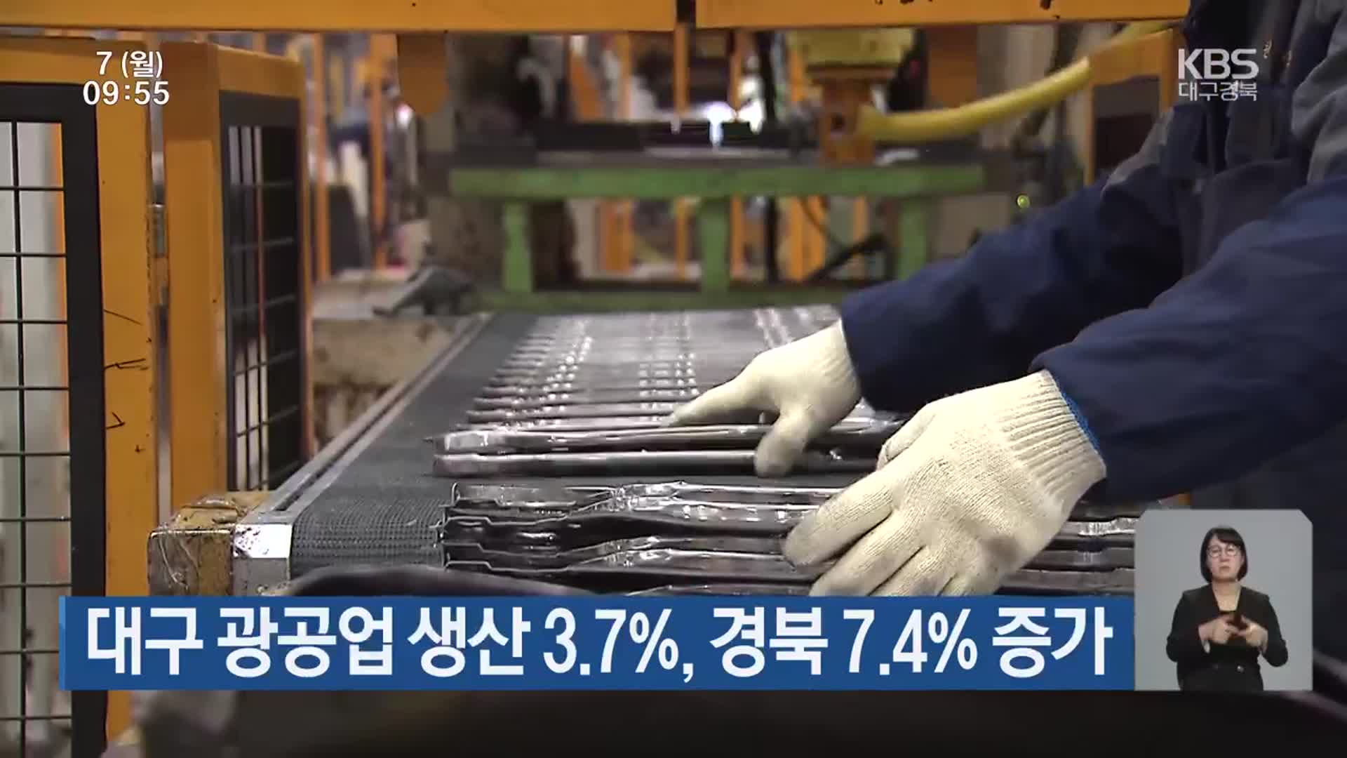 대구 광공업 생산 3.7%, 경북 7.4% 증가