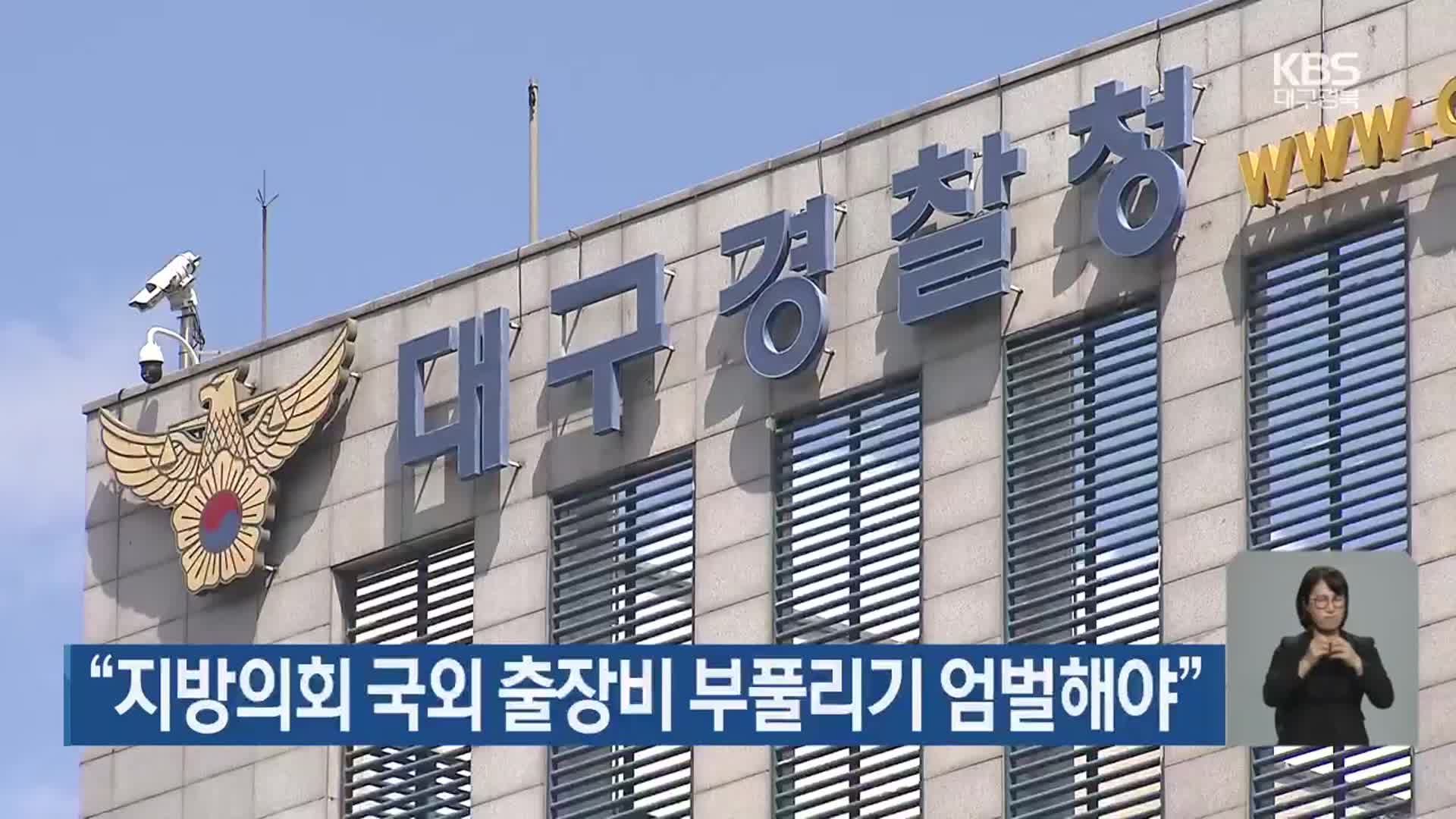 “지방의회 국외 출장비 부풀리기 엄벌해야”