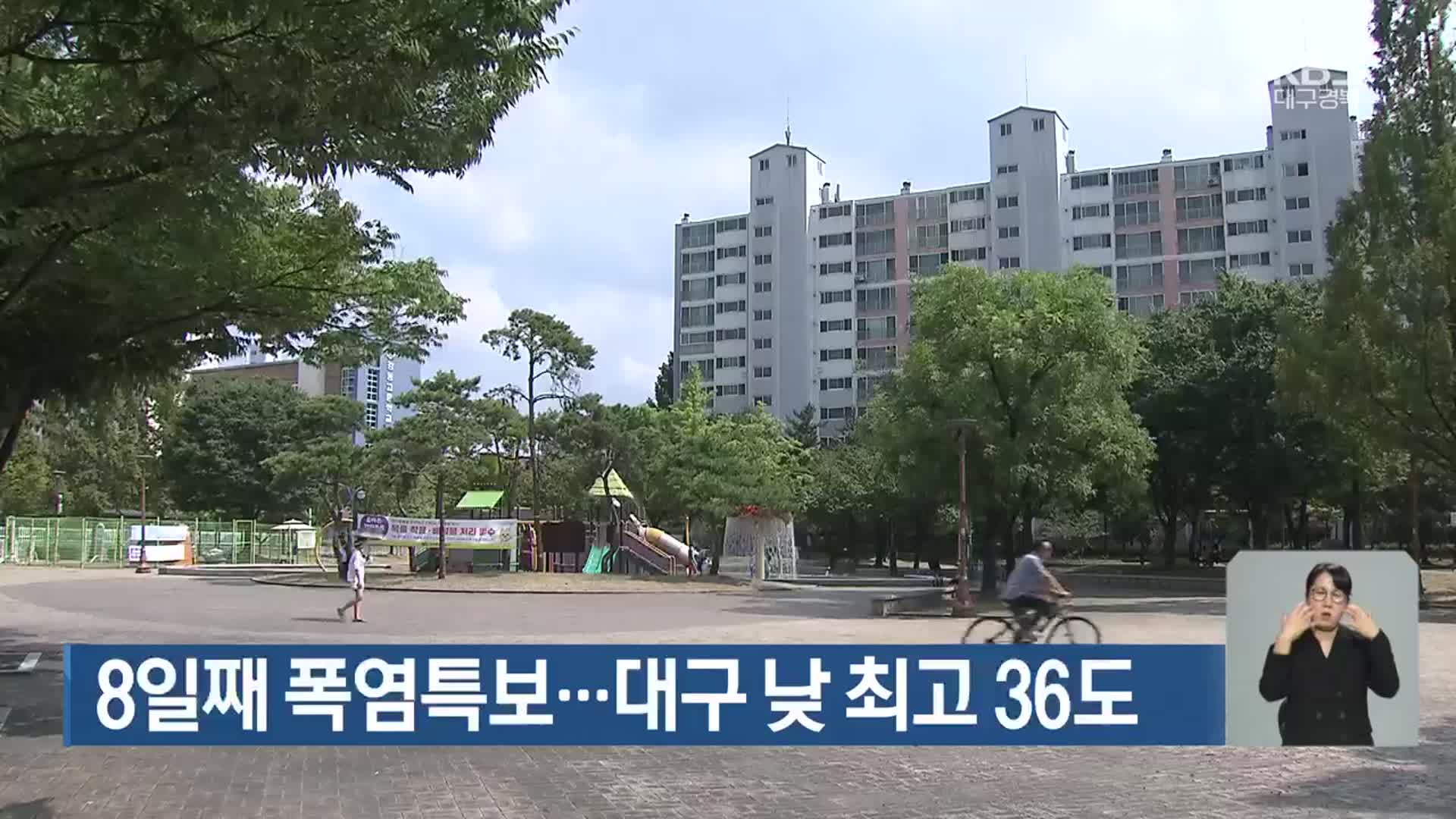 대구·경북 8일째 폭염특보…대구 낮 최고 36도