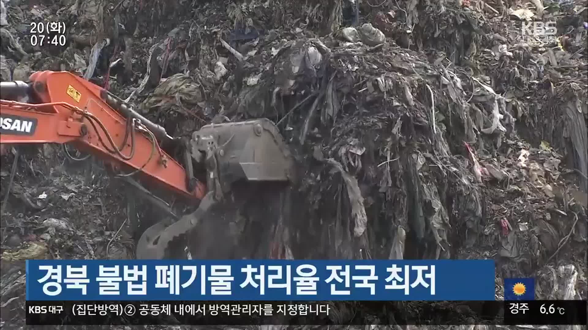 경북 불법 폐기물 처리율 전국 최저