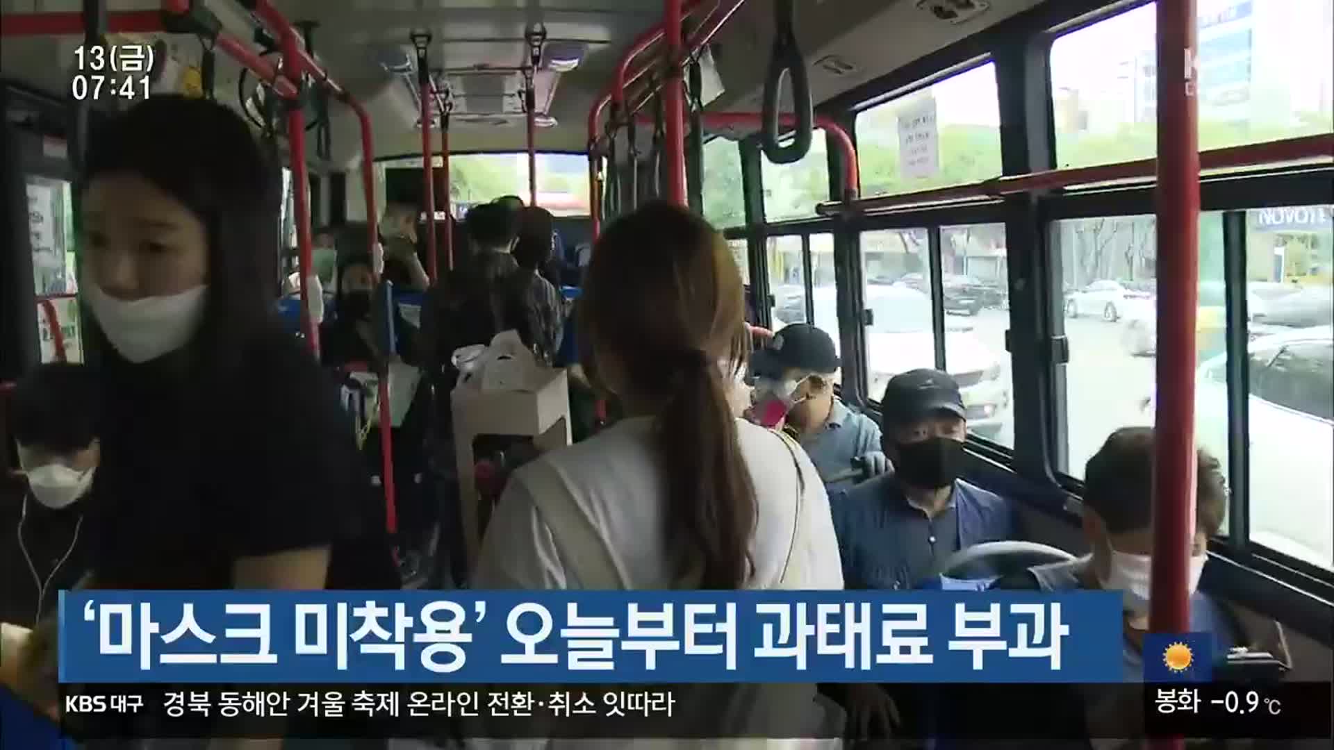 ‘마스크 미착용’ 오늘부터 과태료 부과