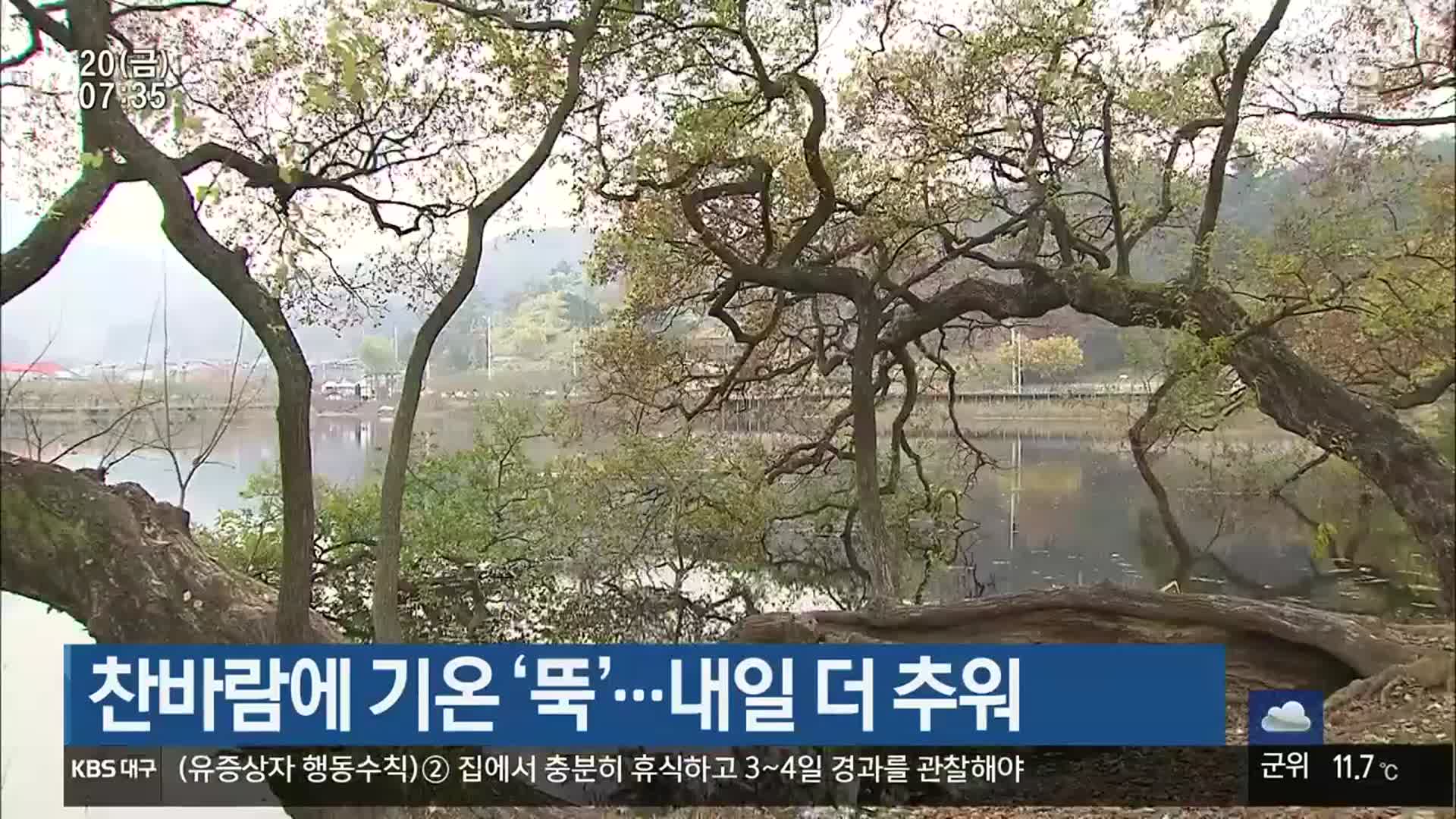 대구·경북 찬바람에 기온 ‘뚝’…내일 더 추워