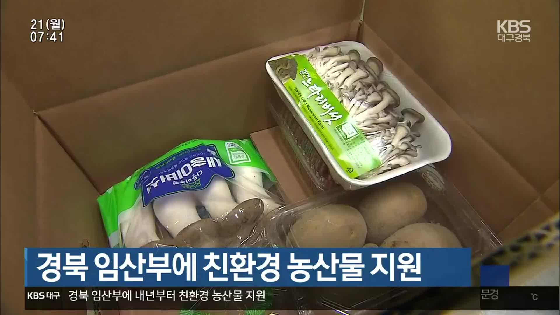 경북 임산부에 친환경 농산물 지원