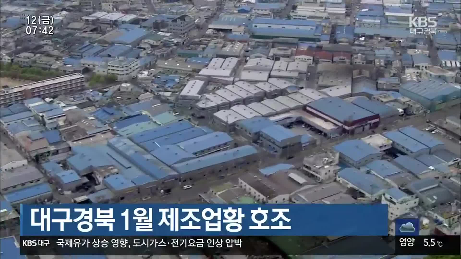 대구경북 1월 제조업황 호조
