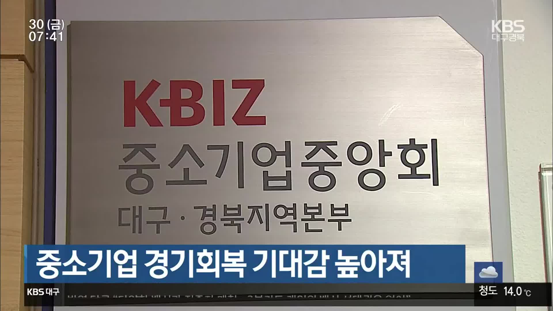 중소기업 경기회복 기대감 높아져