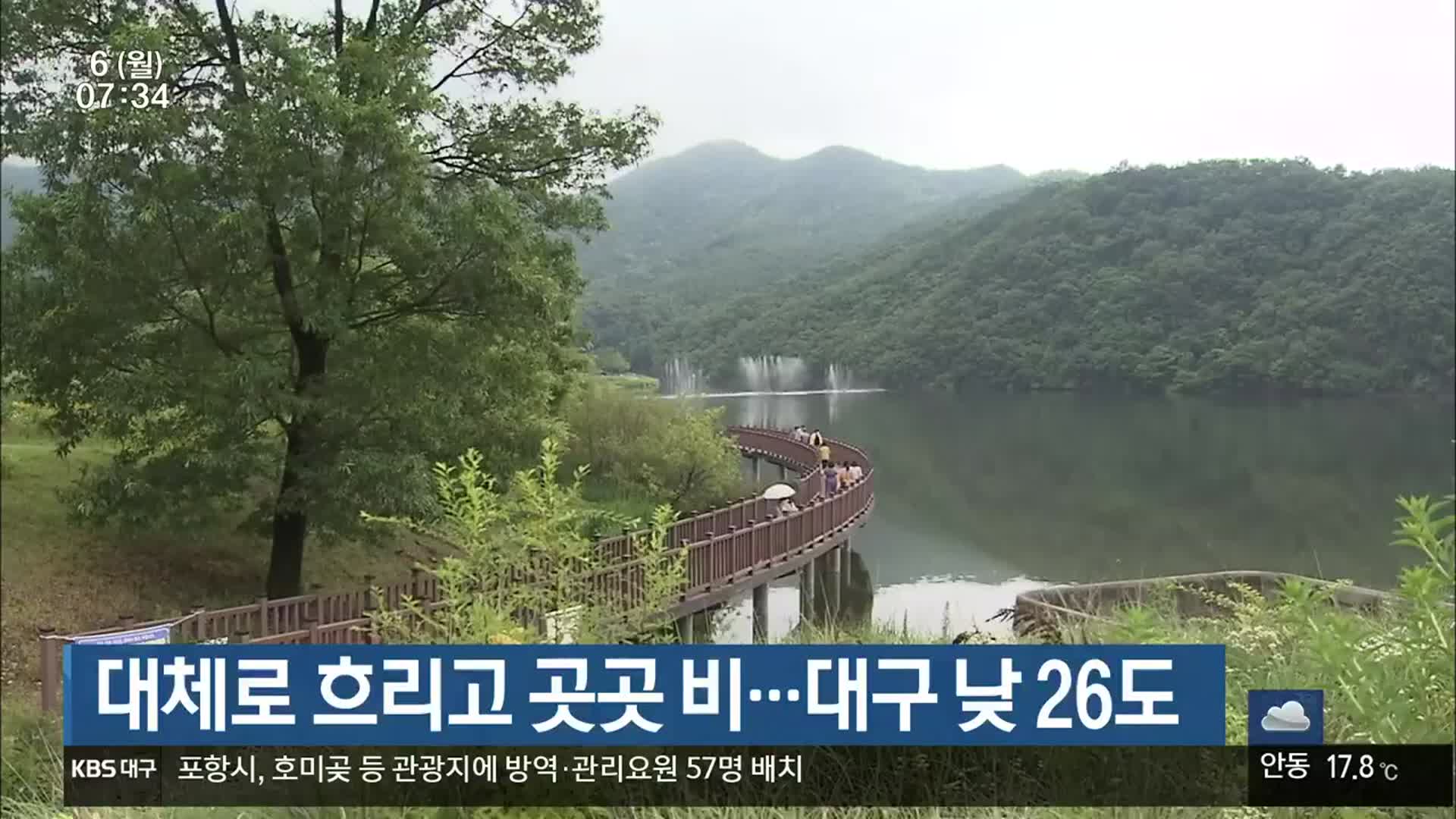 대체로 흐리고 곳곳 비…대구 낮 26도