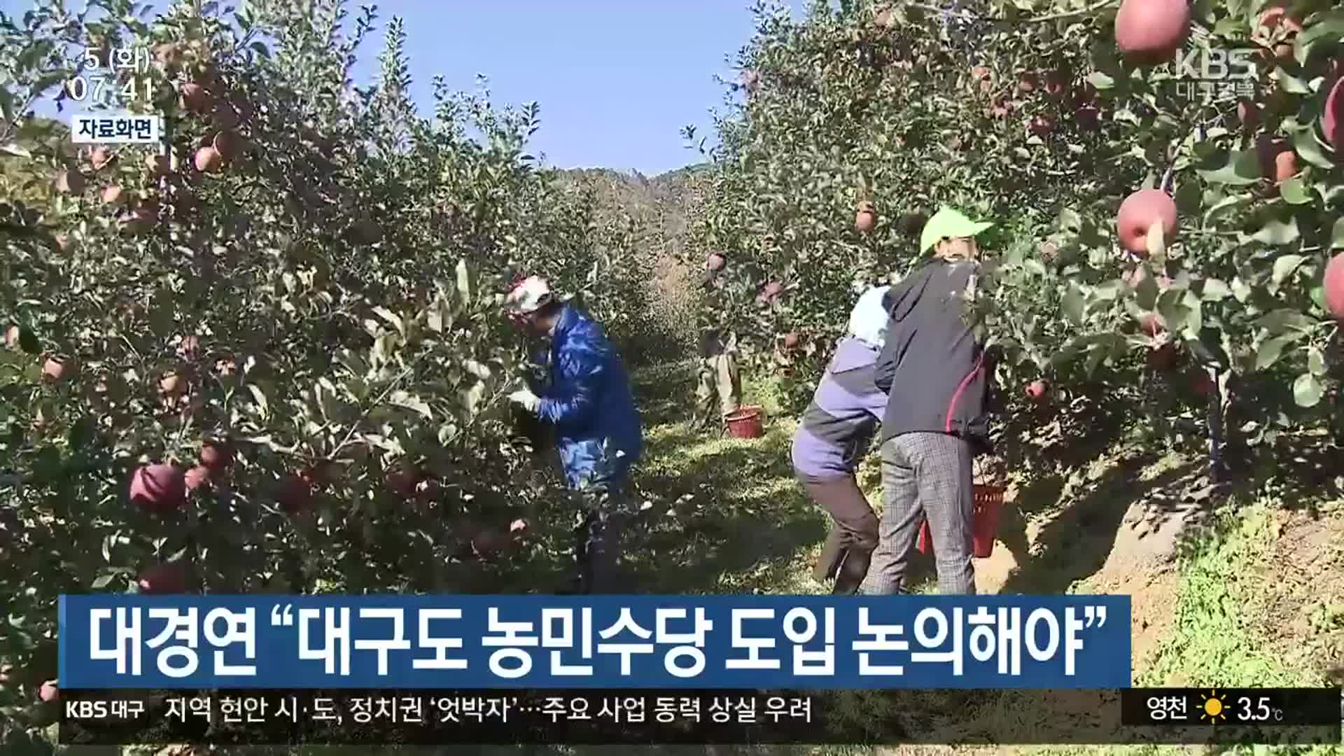 대구경북연구원 “대구도 농민수당 도입 논의해야”