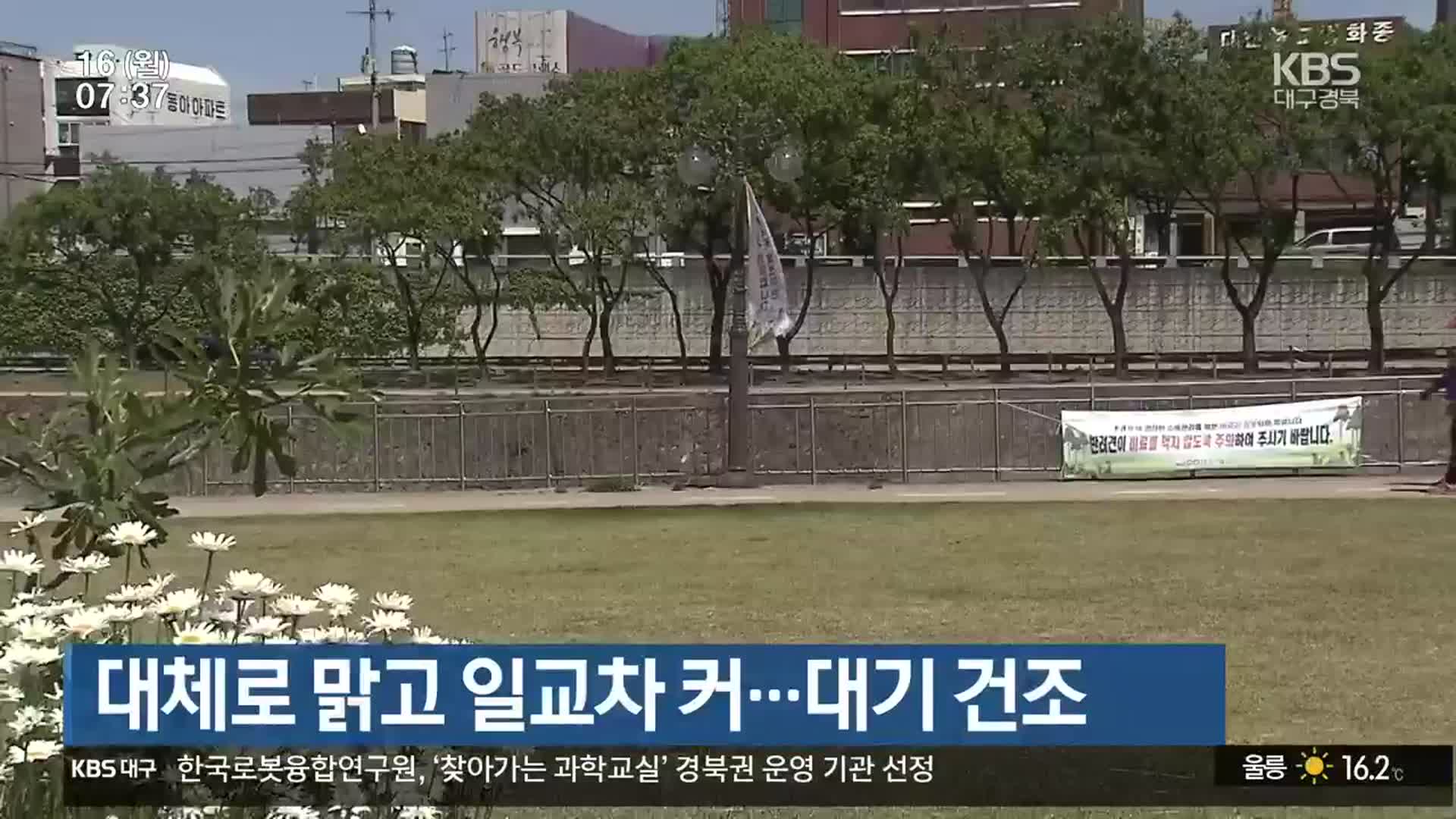 대구·경북 대체로 맑고 일교차 커…대기 건조