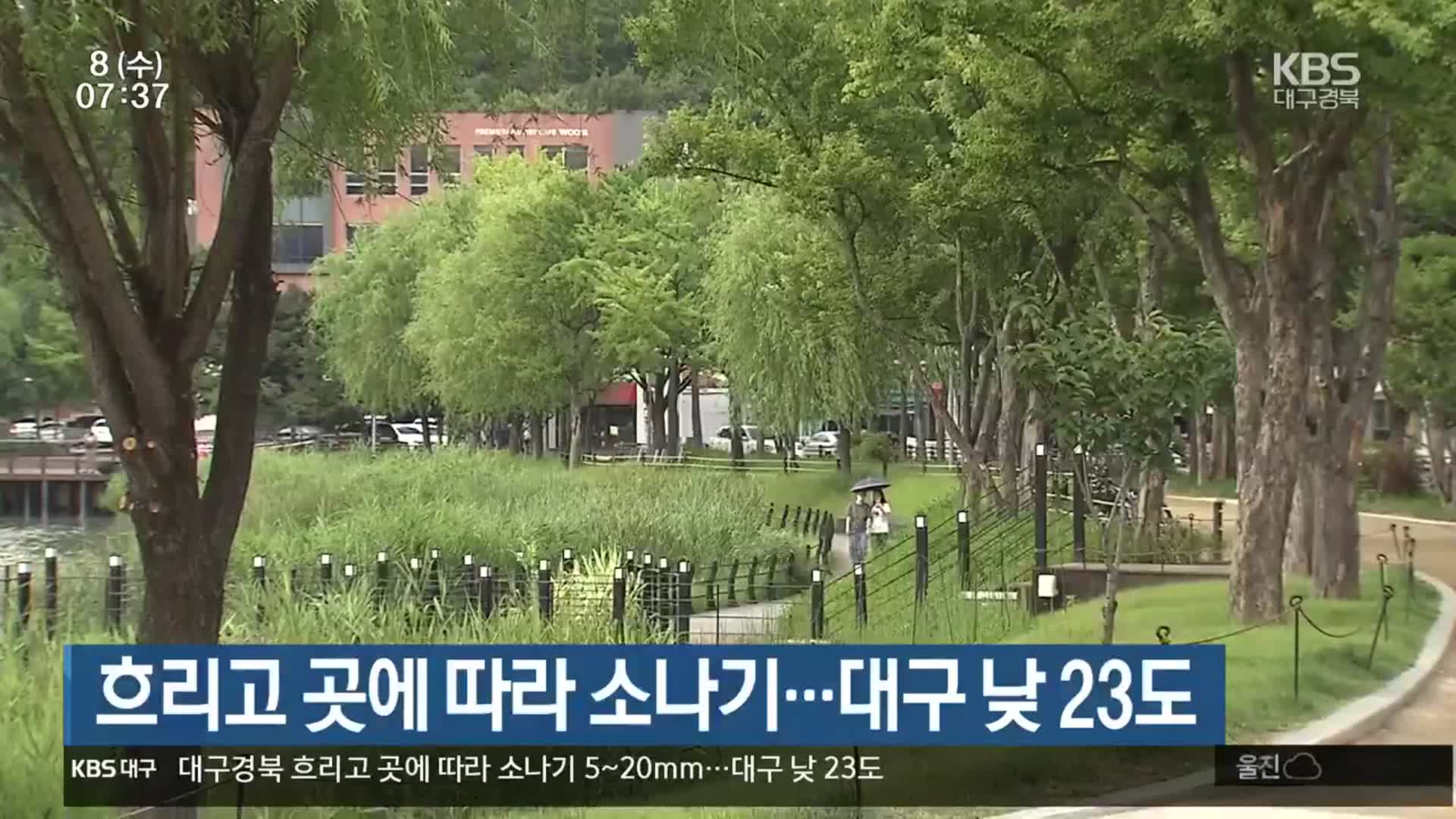 대구·경북 흐리고 곳에 따라 소나기…대구 낮 23도