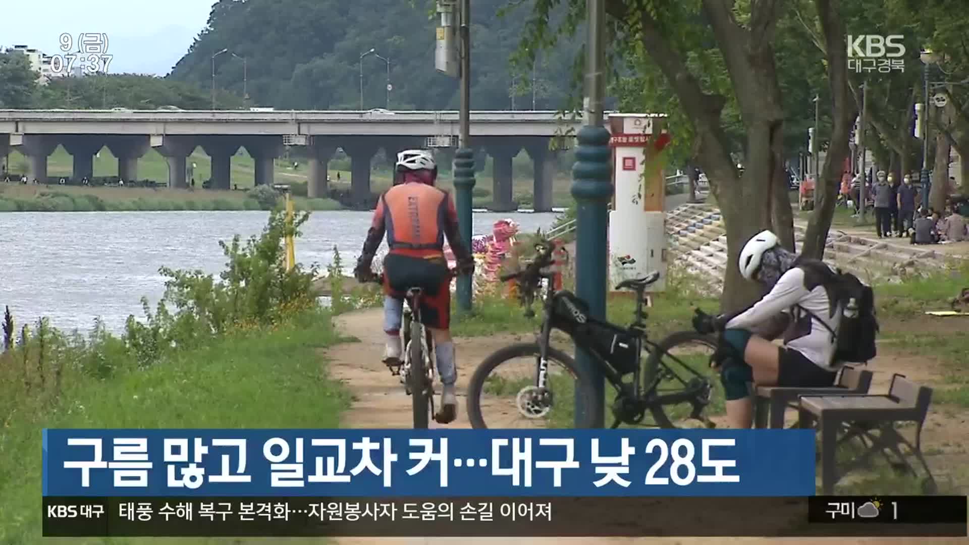 대구·경북 구름 많고 일교차 커…대구 낮 28도