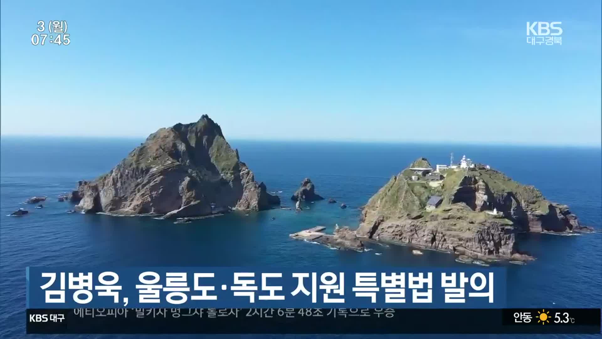 김병욱, 울릉도·독도 지원 특별법 발의