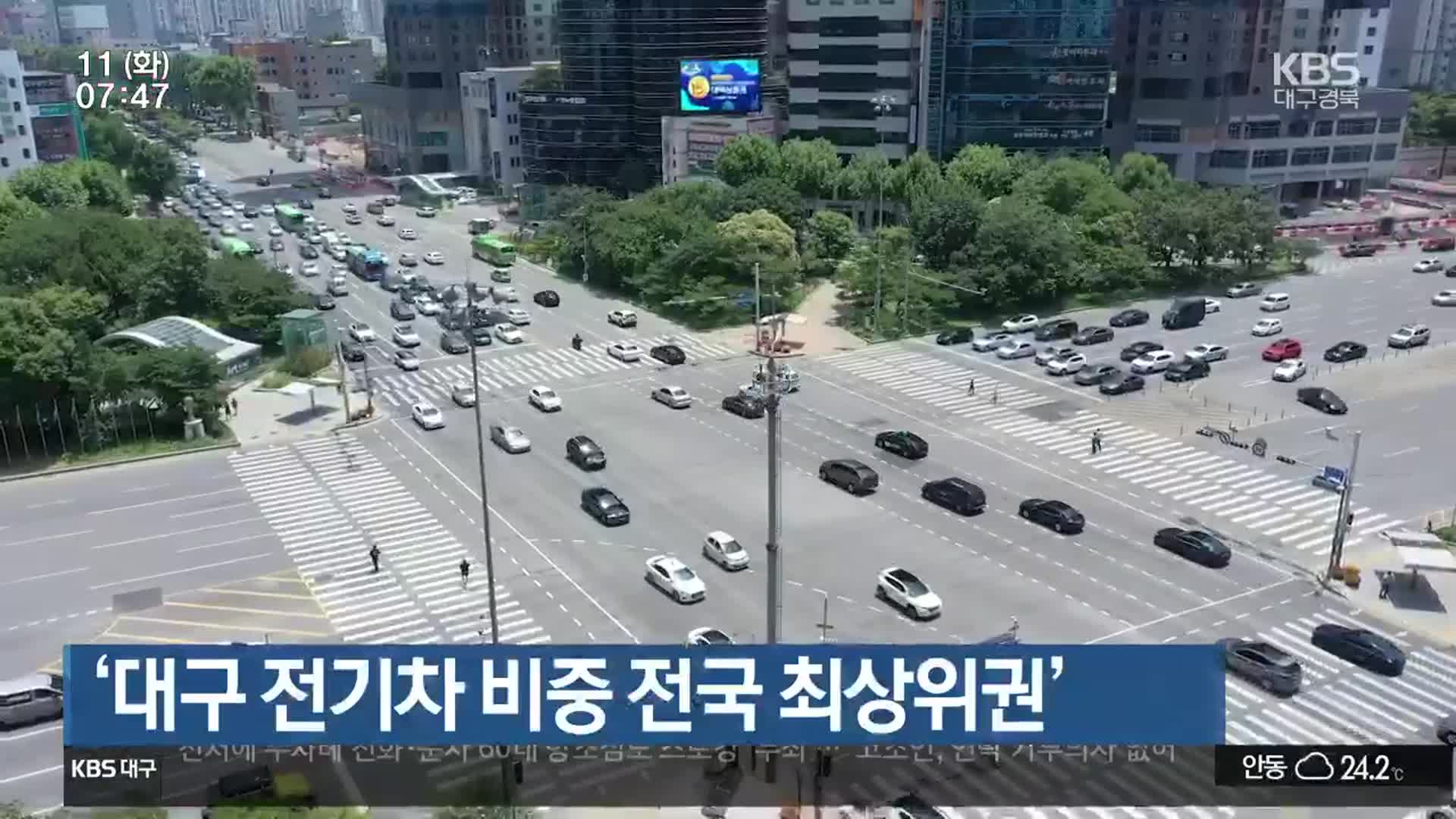 ‘대구 전기차 비중 전국 최상위권’