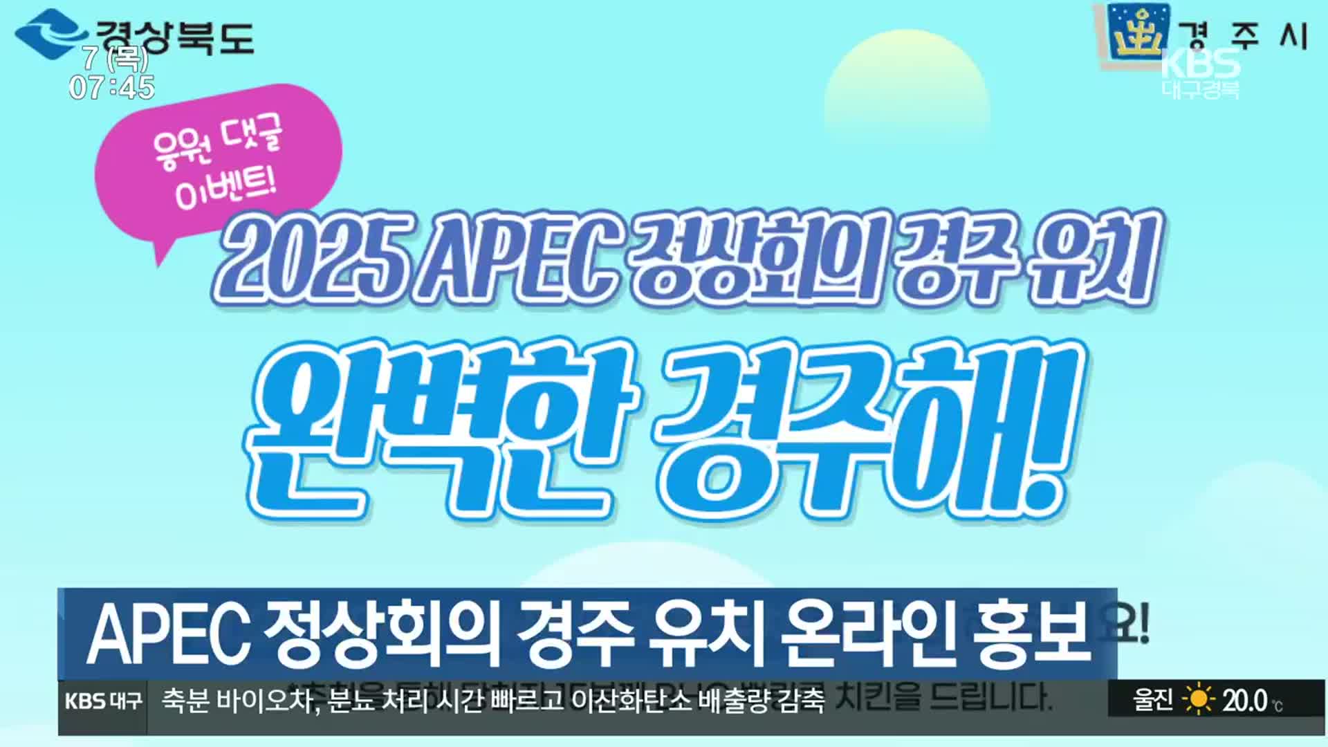 APEC 정상회의 경주 유치 온라인 홍보