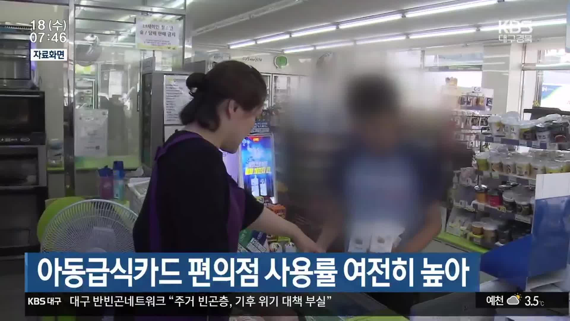 아동급식카드 편의점 사용률 여전히 높아