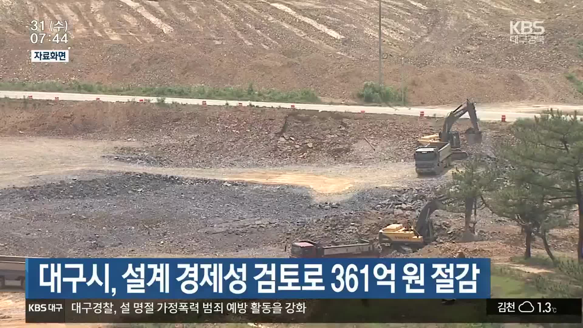 대구시, 설계 경제성 검토로 361억 원 절감