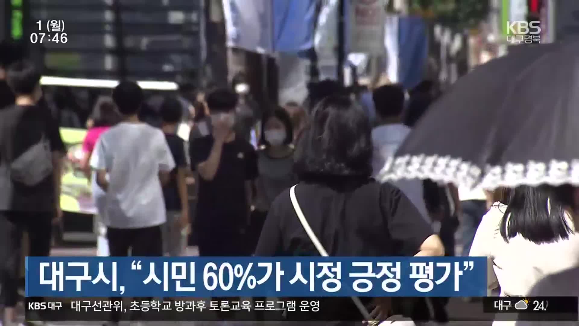 대구시 “시민 60%가 시정 긍정 평가”