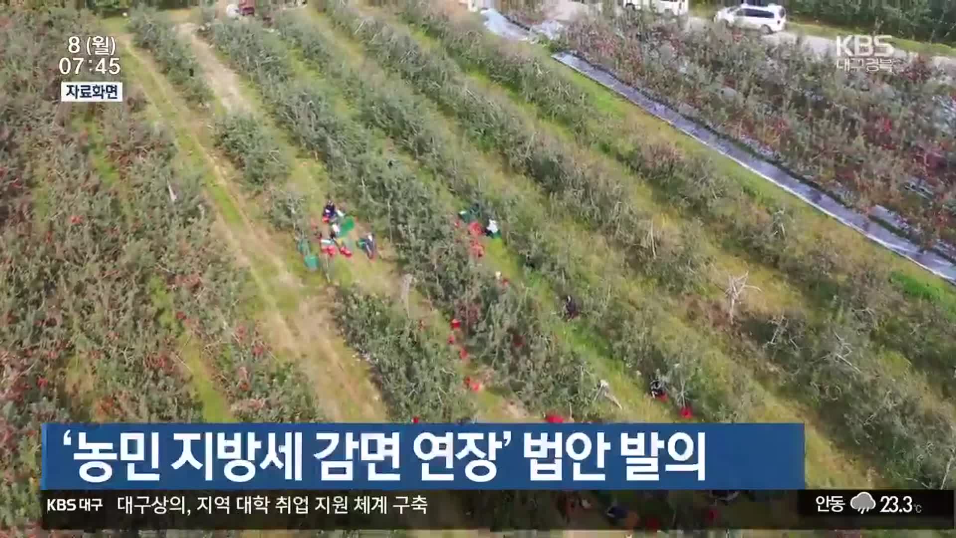 ‘농민 지방세 감면 연장’ 법안 발의