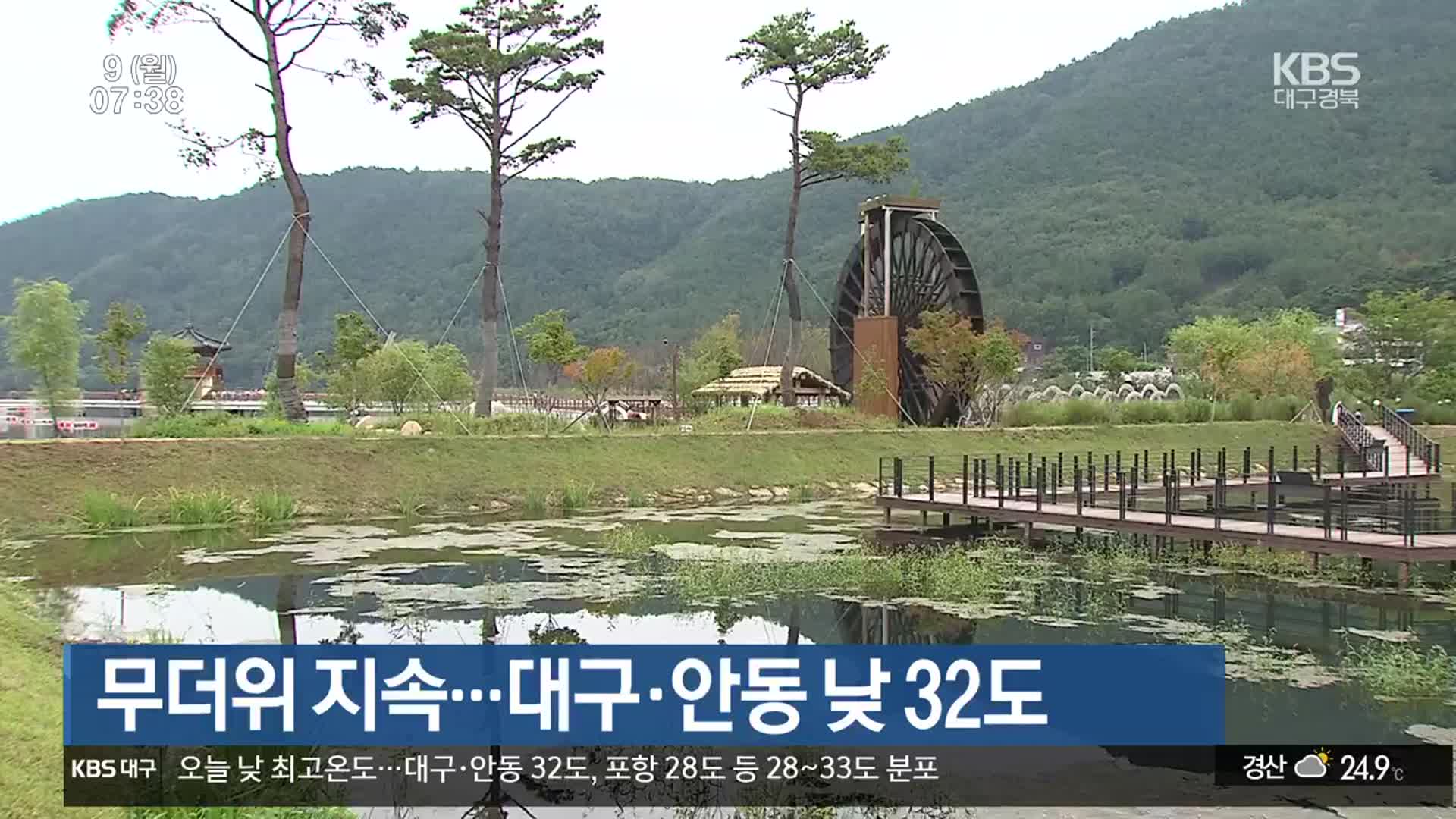 대구·경북 무더위 지속…대구·안동 낮 32도