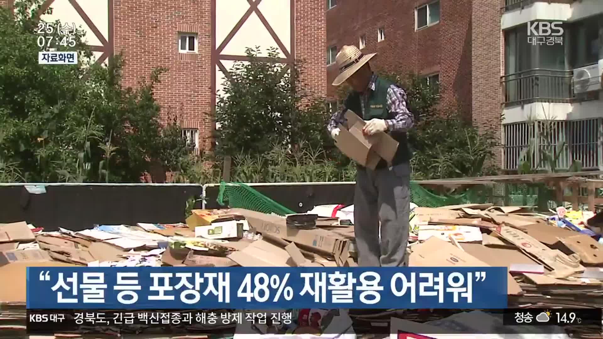 “선물 등 포장재 48% 재활용 어려워”