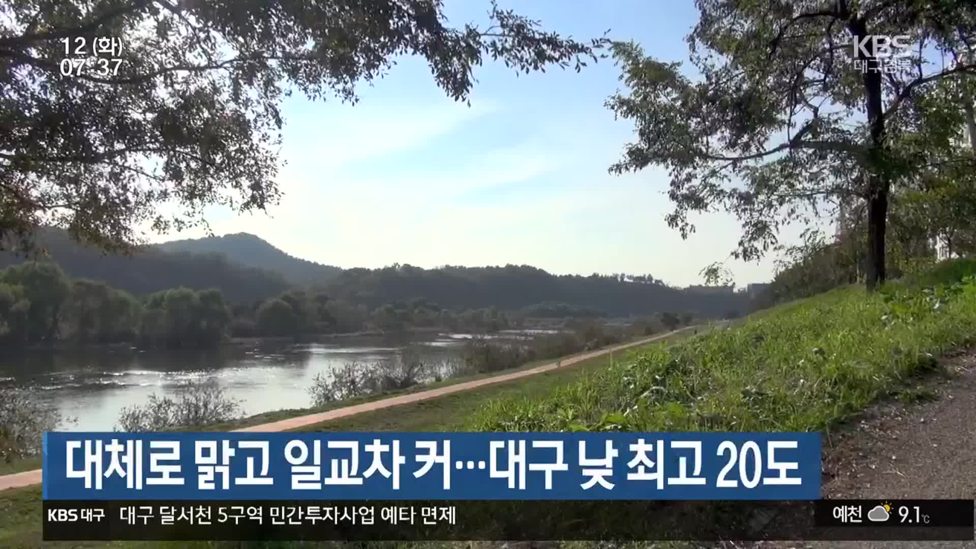 대구·경북 대체로 맑고 일교차 커…대구 낮 최고 20도