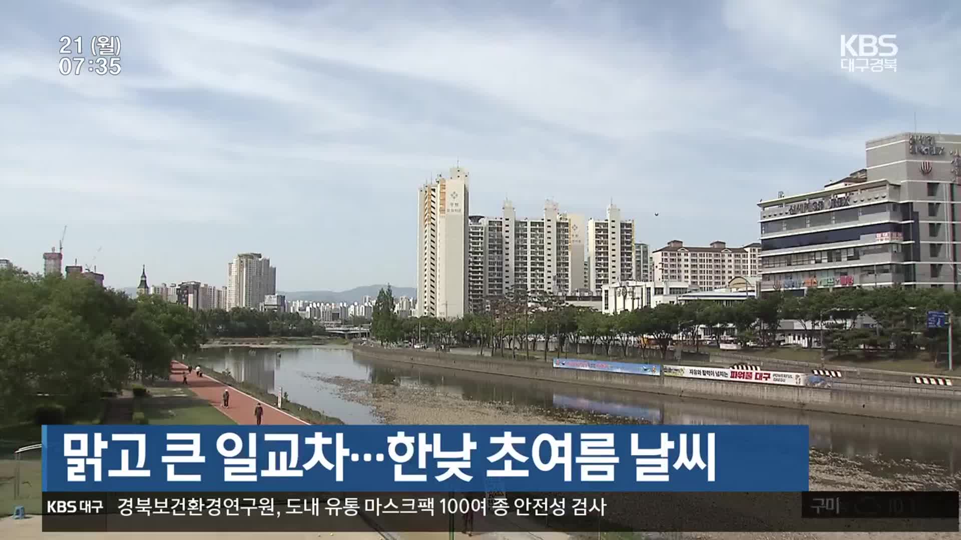 대구·경북 맑고 큰 일교차…한낮 초여름 날씨
