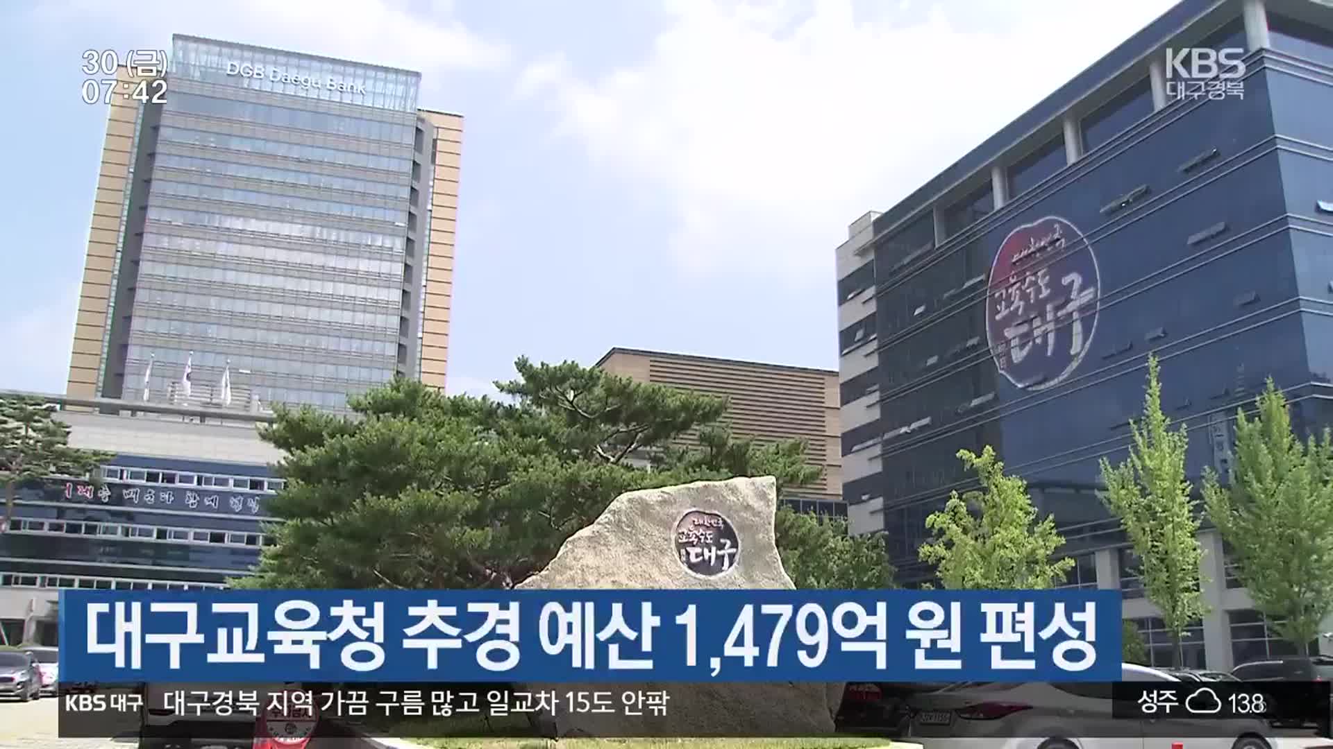 대구교육청 추경 예산 1,479억 원 편성
