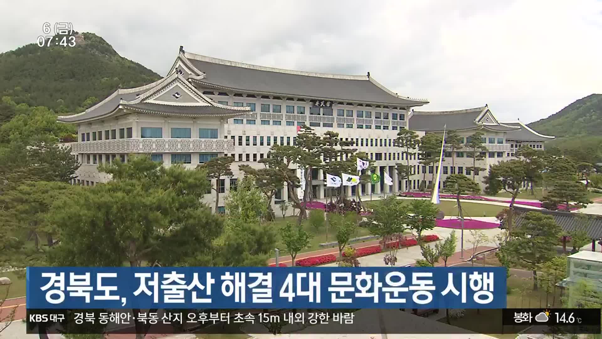 경북도, 저출산 해결 4대 문화운동 시행