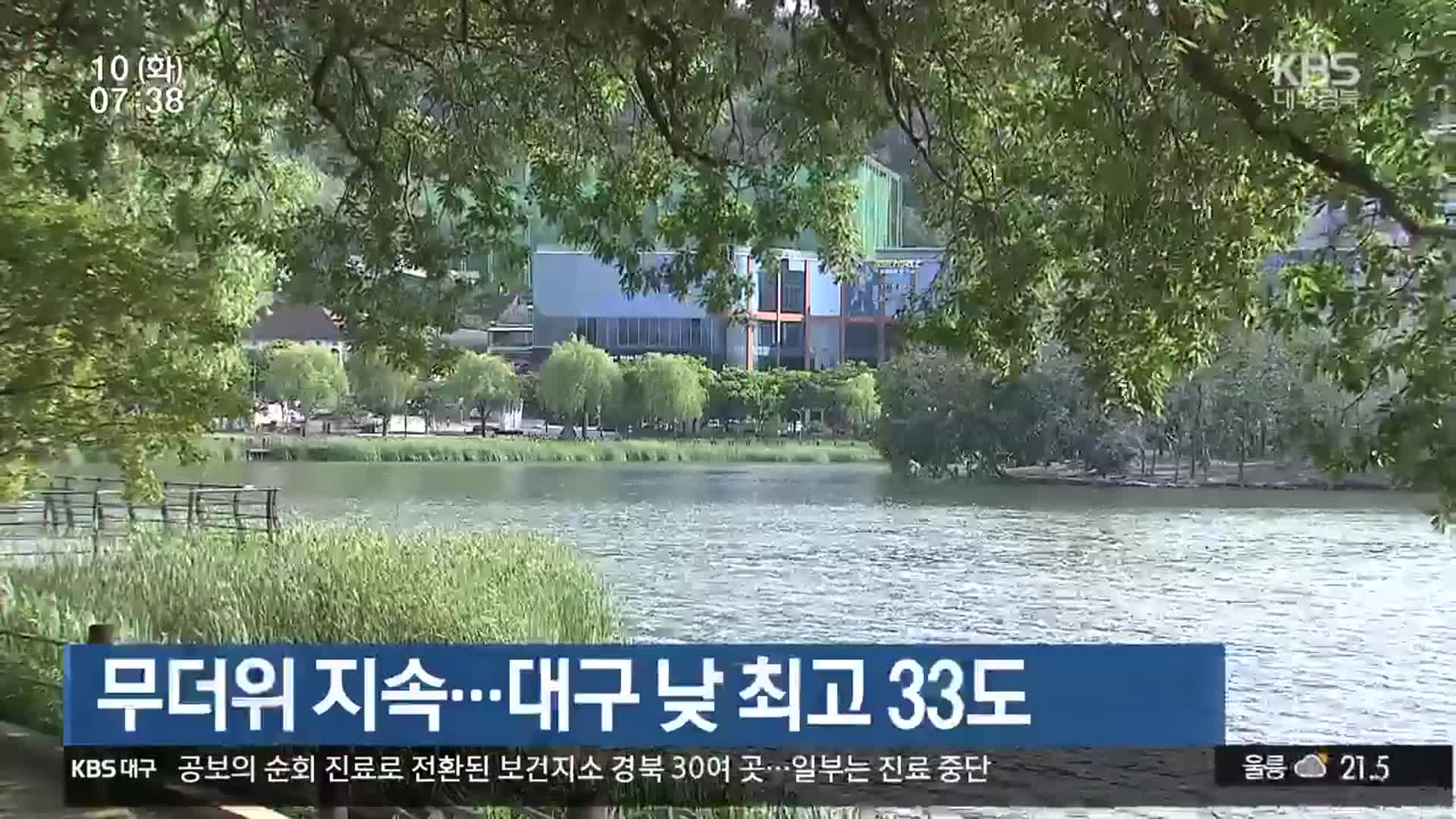 대구·경북 무더위 지속…대구 낮 최고 33도