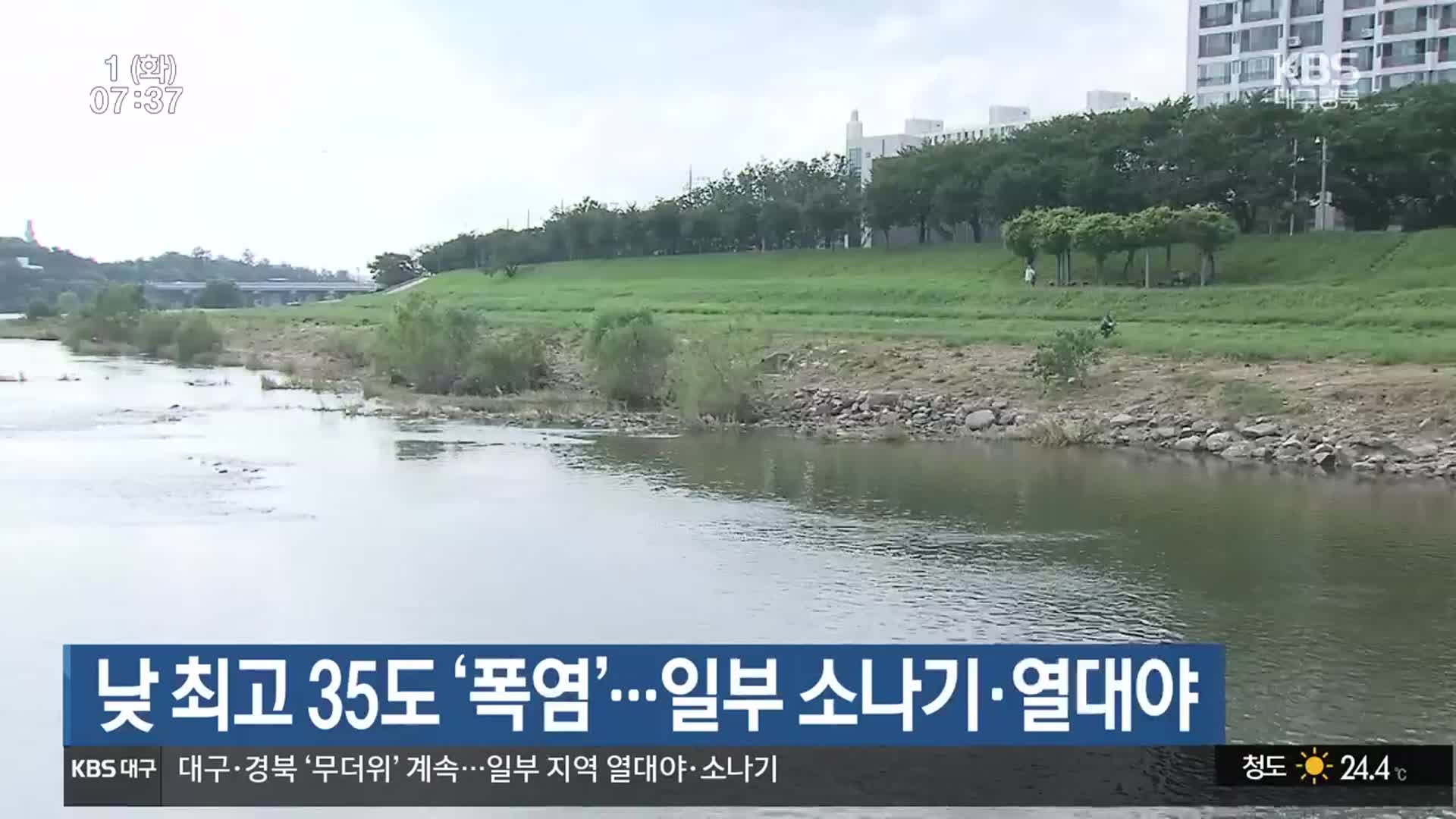 대구·경북 낮 최고 35도 ‘폭염’…일부 소나기·열대야