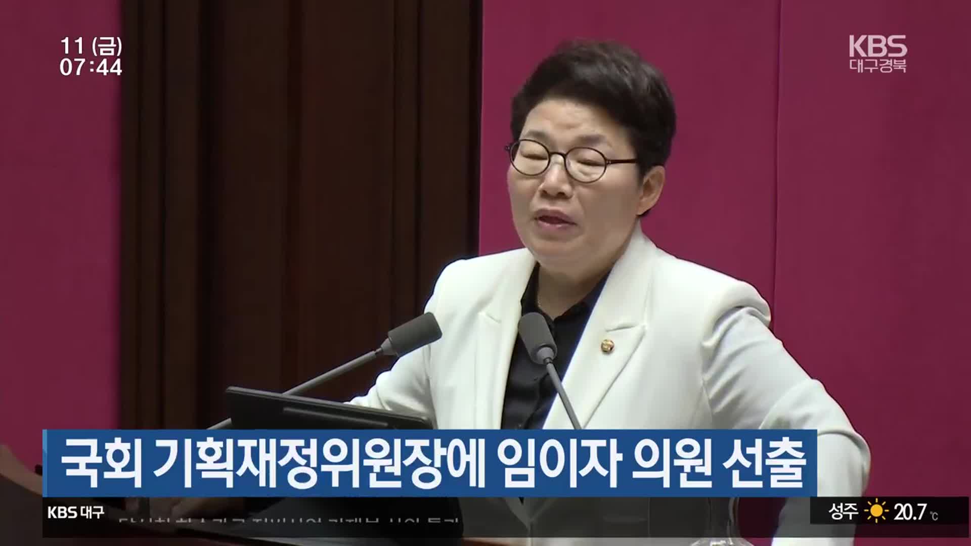 국회 기획재정위원장에 임이자 의원 선출
