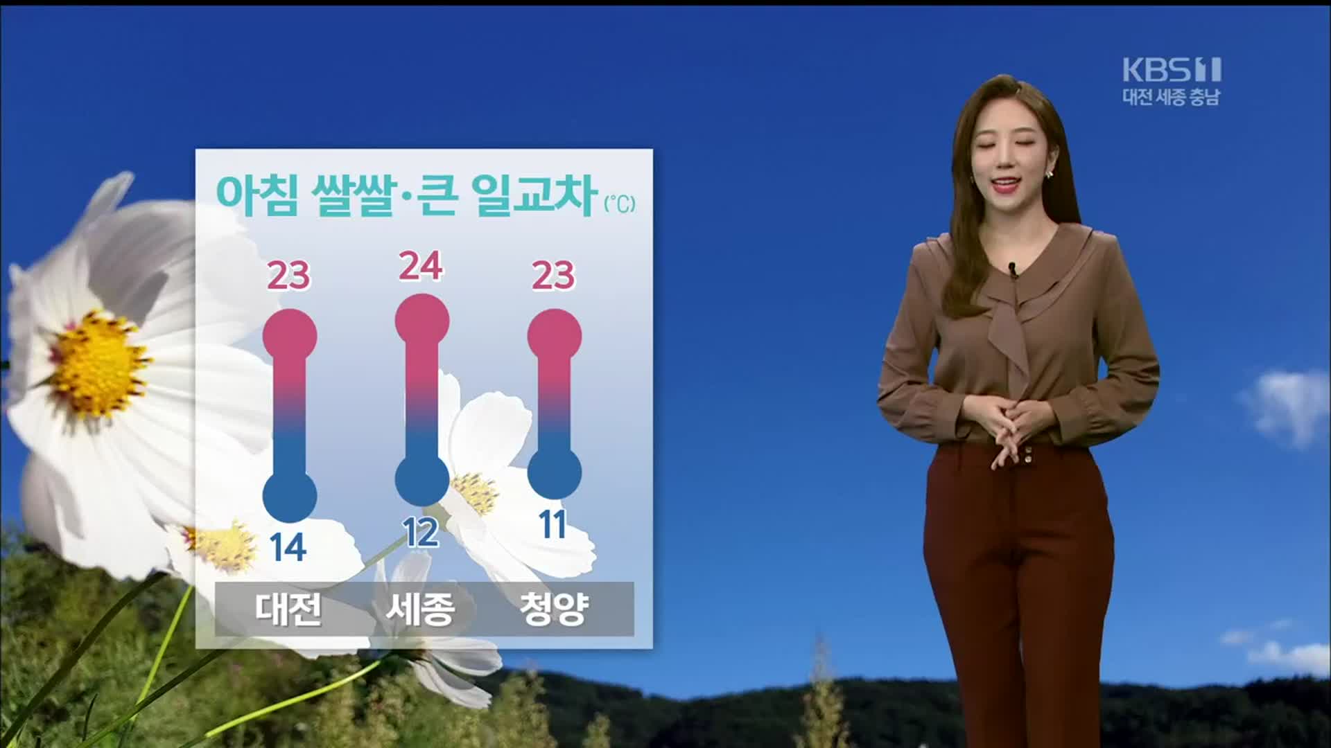 [날씨] 대전·세종·충남 아침 기온 ‘뚝’…일교차 커요