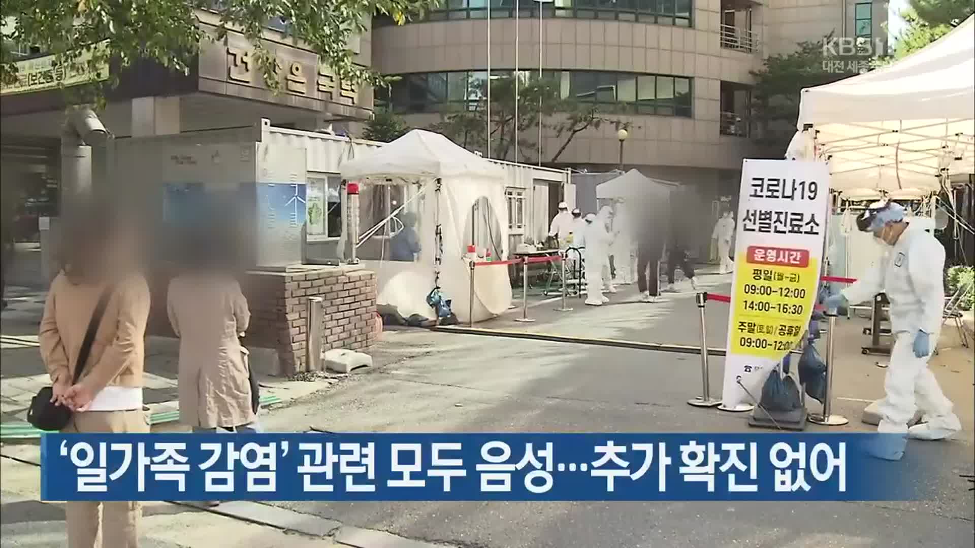 ‘일가족 감염’ 관련 모두 음성…대전·세종·충남, 추가 확진 없어