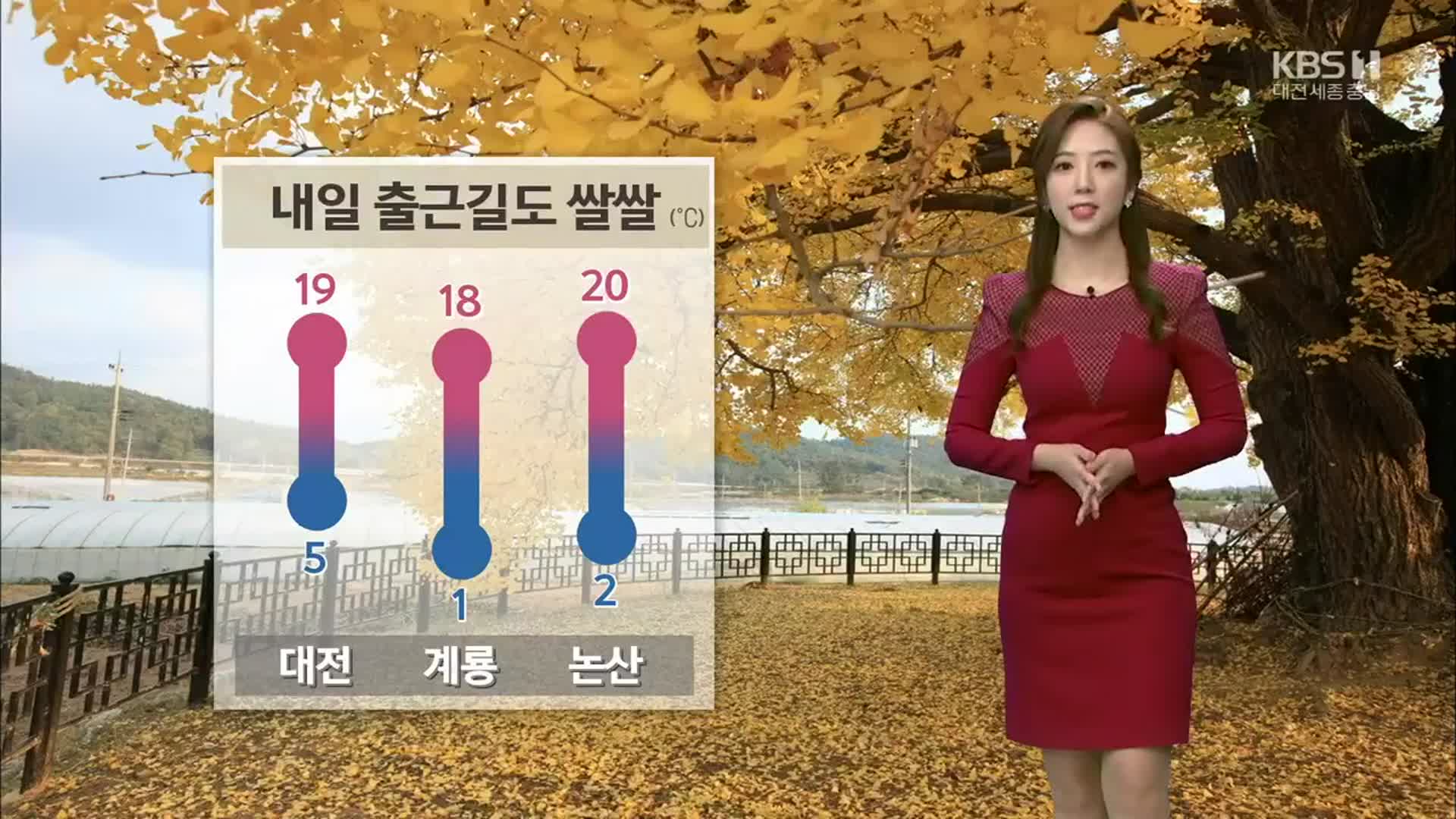 [날씨] 대전 5도·계룡 1도…내일 출근길도 ‘쌀쌀’