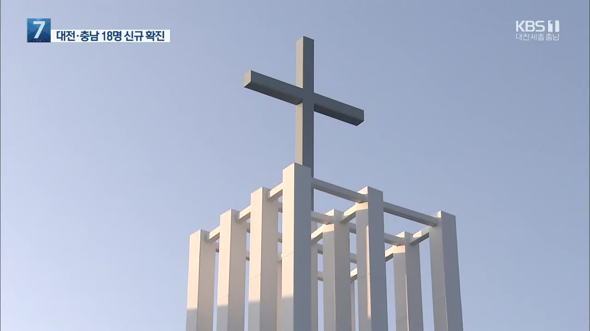 대전·충남, 교회 발 감염 여전…코로나19 확진자 18명 추가