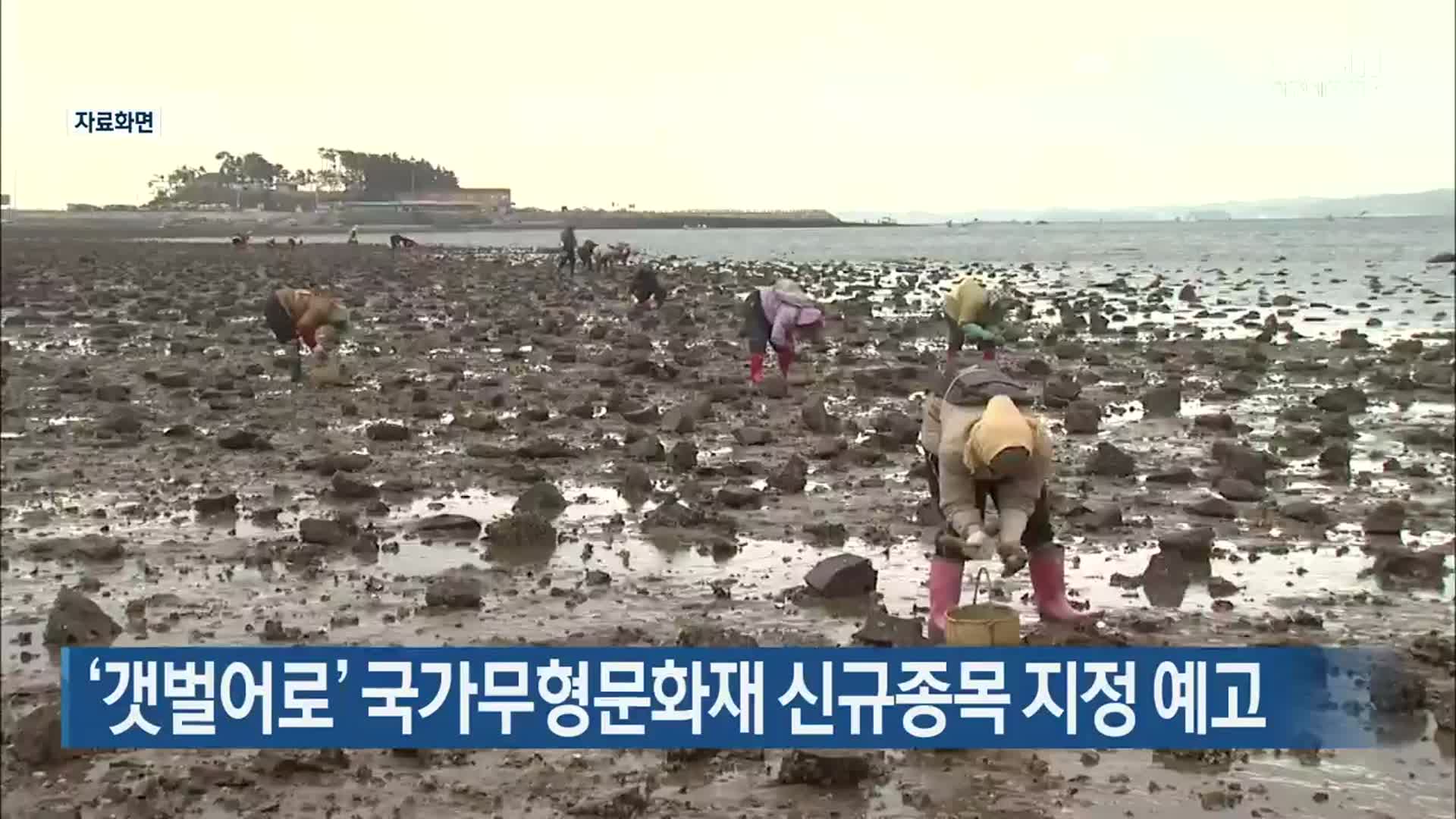 ‘갯벌어로’ 국가무형문화재 신규종목 지정 예고