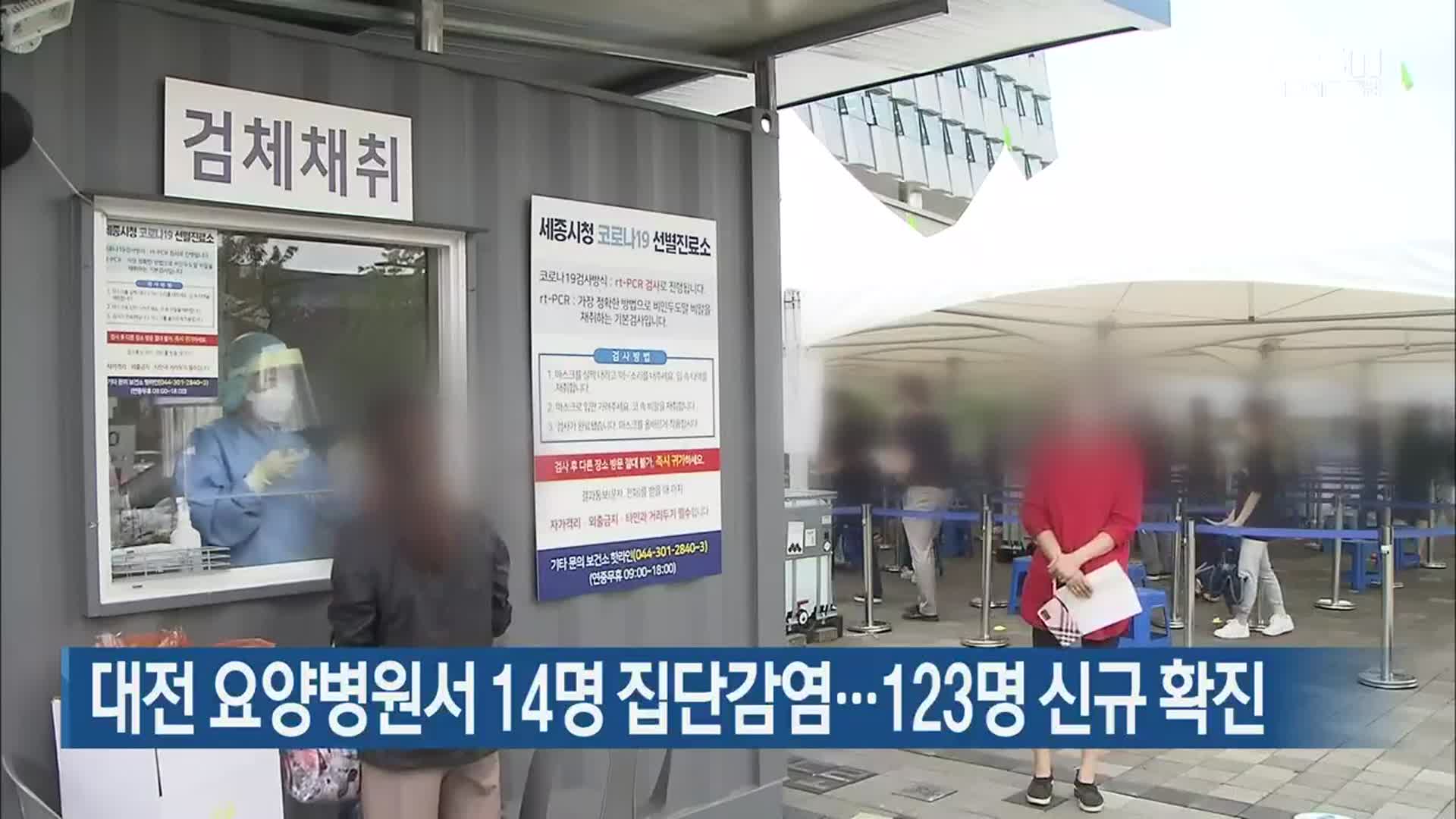 대전 요양병원서 14명 집단감염…123명 신규 확진