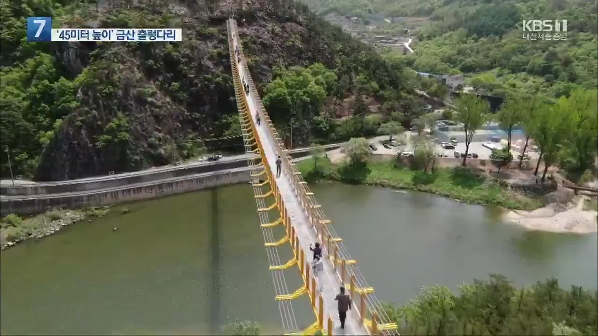 관광불모지 금산에 출렁다리 개통…차별화가 관건