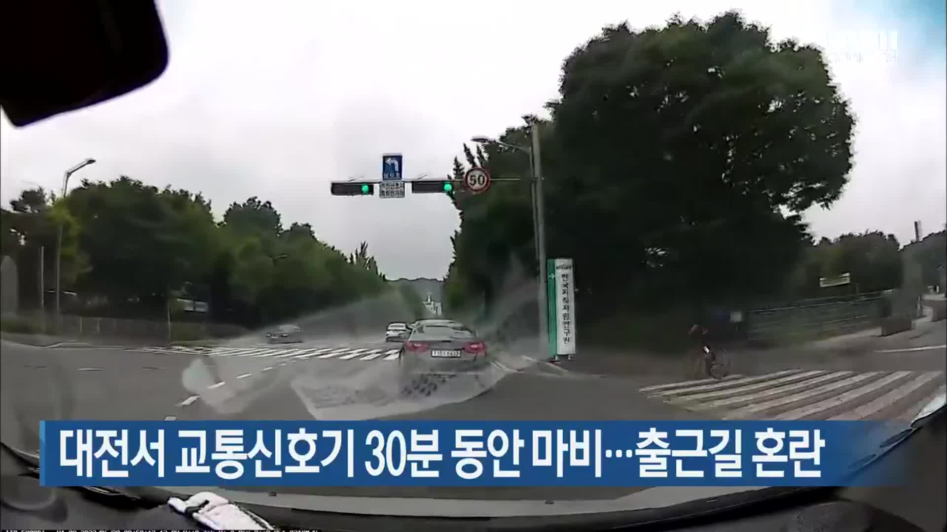 대전서 교통신호기 30분 동안 마비…출근길 혼란