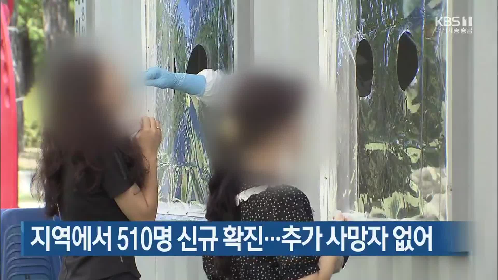 대전·세종·충남에서 510명 신규 확진…추가 사망자 없어