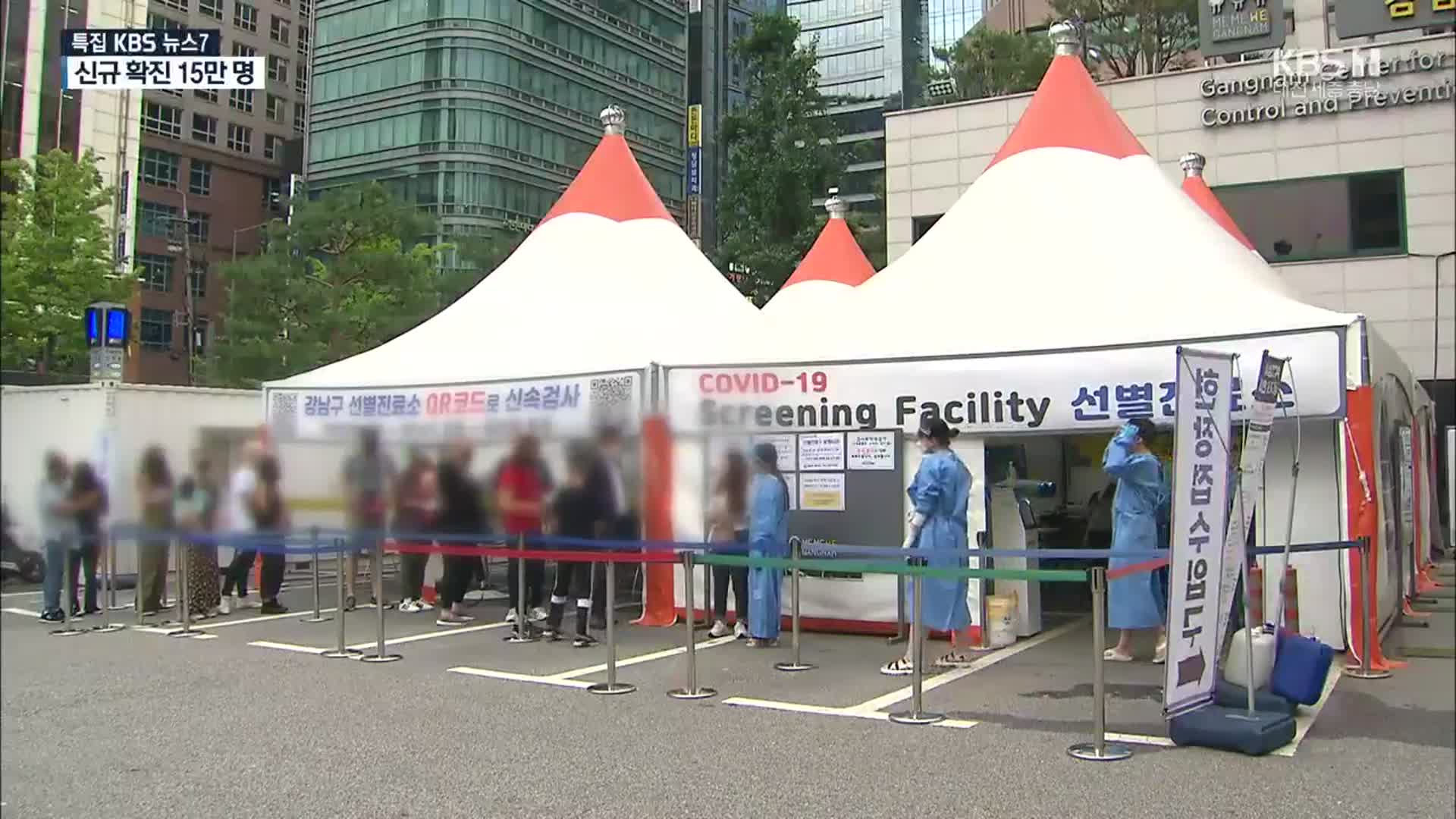 신규 확진 15만 넘어…감염취약시설 관리 강화