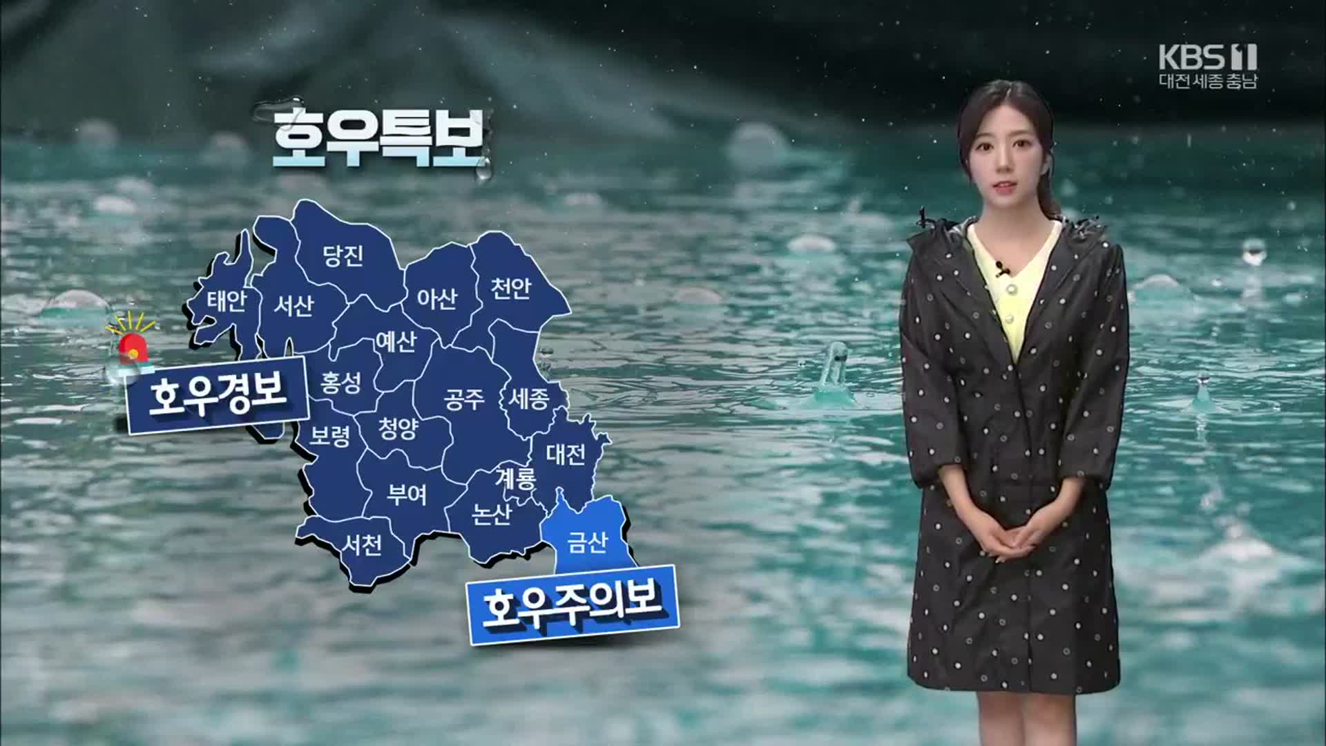 [날씨] 대전·세종·충남 밤부터 시간당 50~80mm 폭우…모레까지 250mm↑비