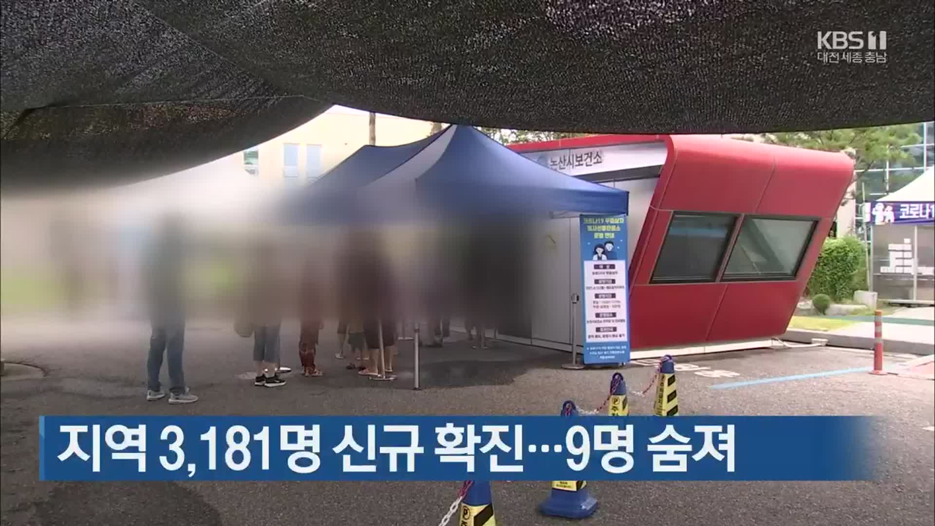 대전·세종·충남 3,181명 신규 확진…9명 숨져