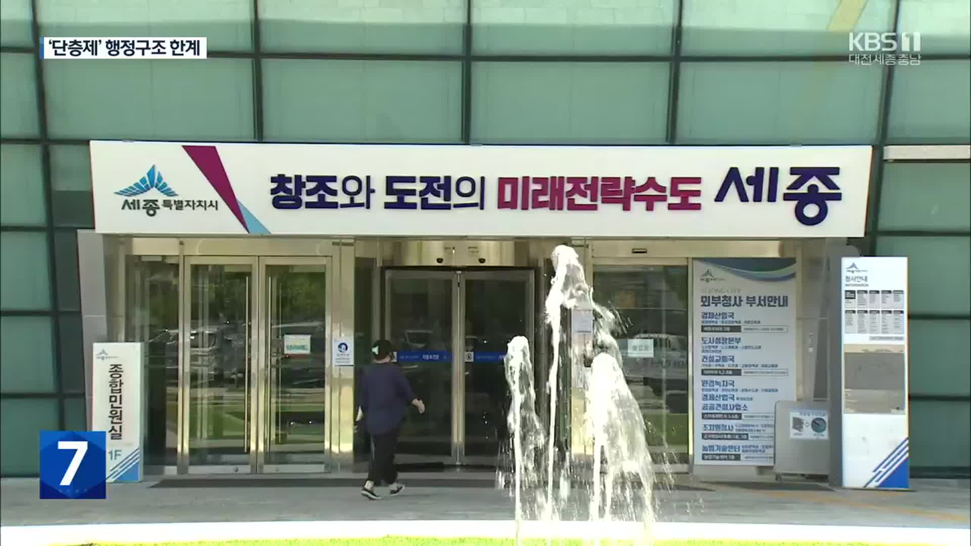 한계 드러낸 세종시 ‘단층제’…해법은?