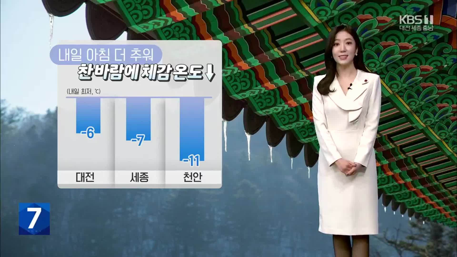 날씨] 대전·세종·충남 내일 기온 더 내려가…아침까지 충남 서해안 눈