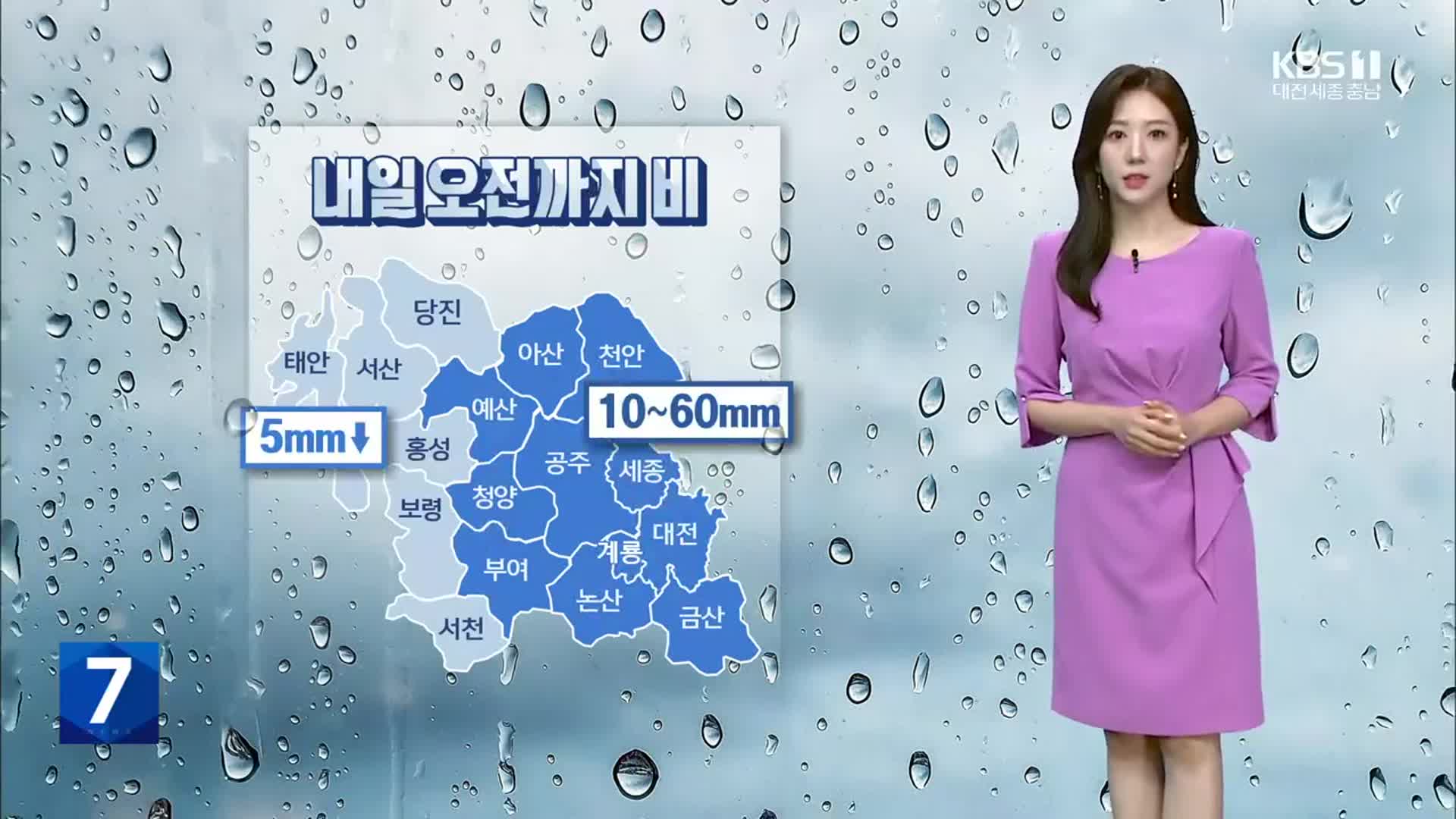 [날씨] 대전·세종·충남 내일 오전까지 비…내륙 중심 무더위